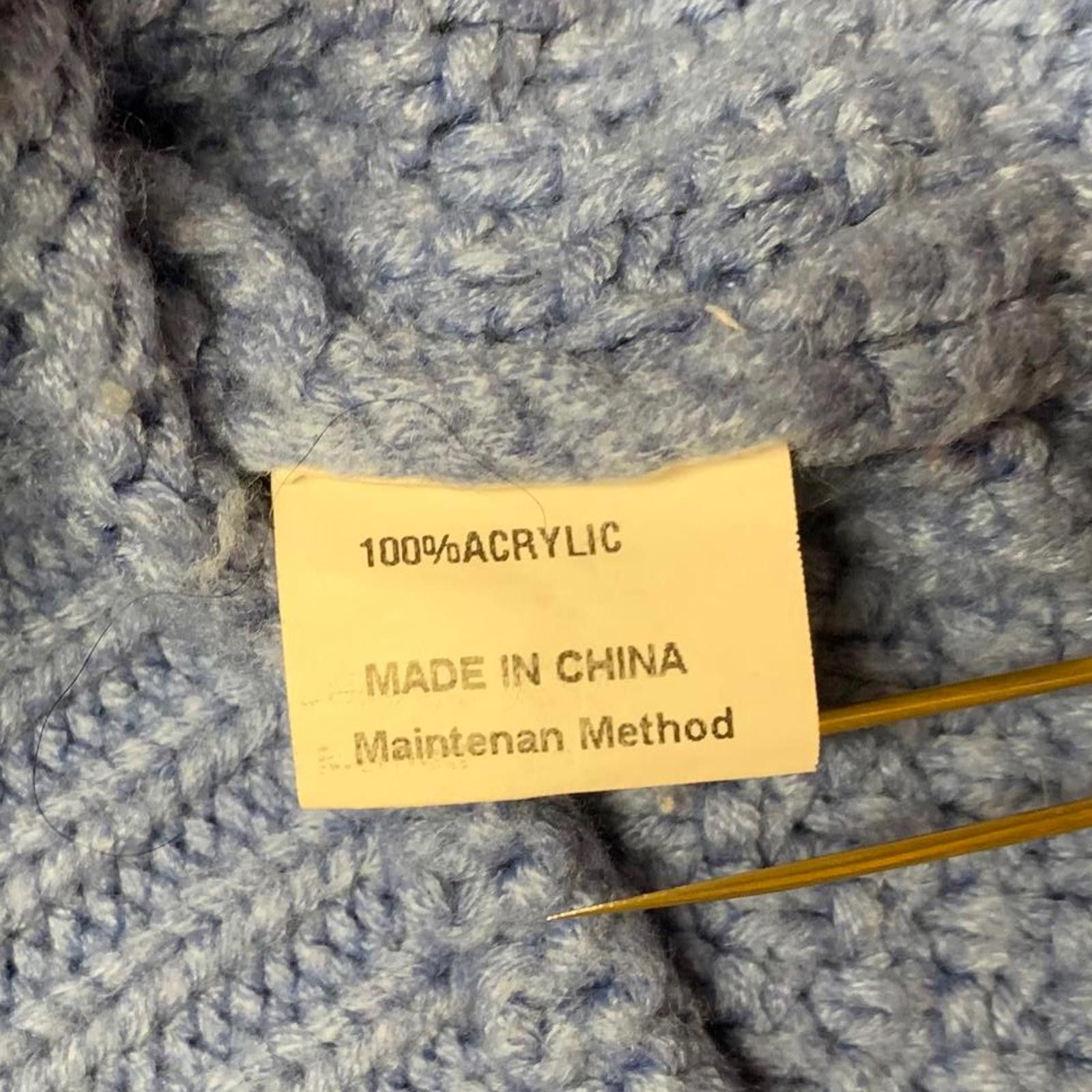 Unknown London Fashion Women's Unisex M Blue Textured Crew Neck Sweater Size US M / EU 48-50 / 2 - 11 Thumbnail