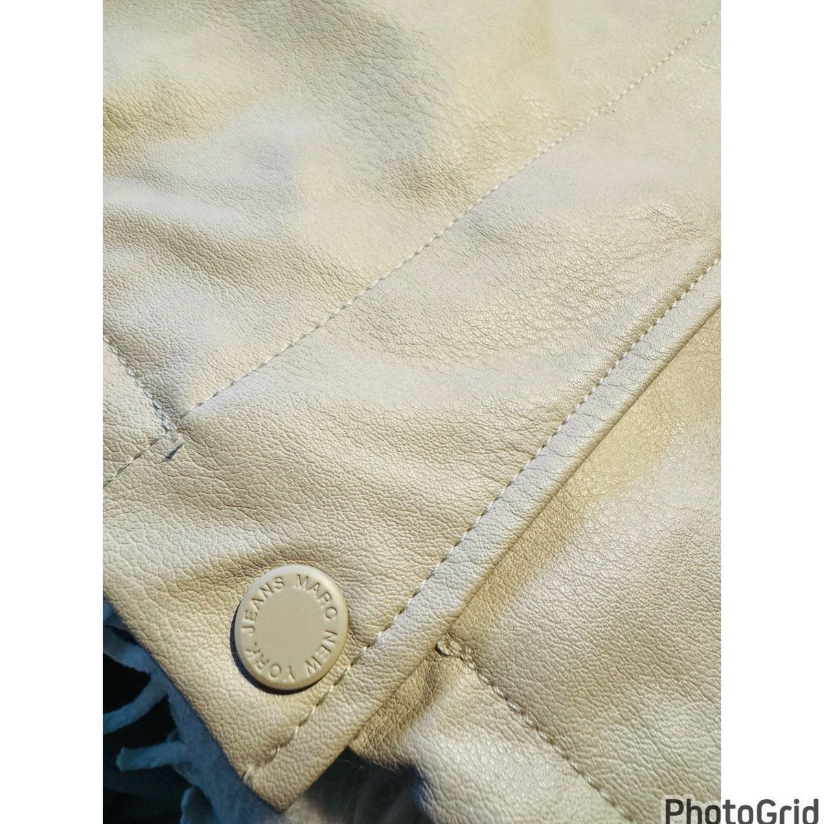 Jones New York Faux Leather Bomber Jacket Size M / US 6-8 / IT 42-44 - 10 Thumbnail