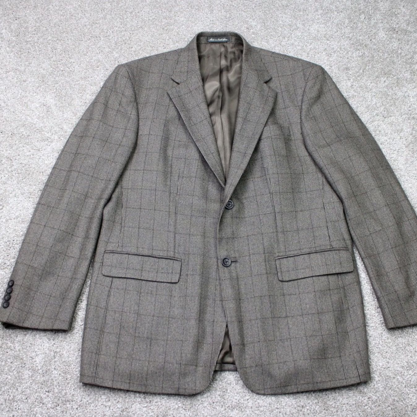 Oscar De La Renta Oscar de la Renta Blazer Men 42R Gray Wool/Cashmere 2 Button Ventless Sport Coat Size 42R - 2 Thumbnail