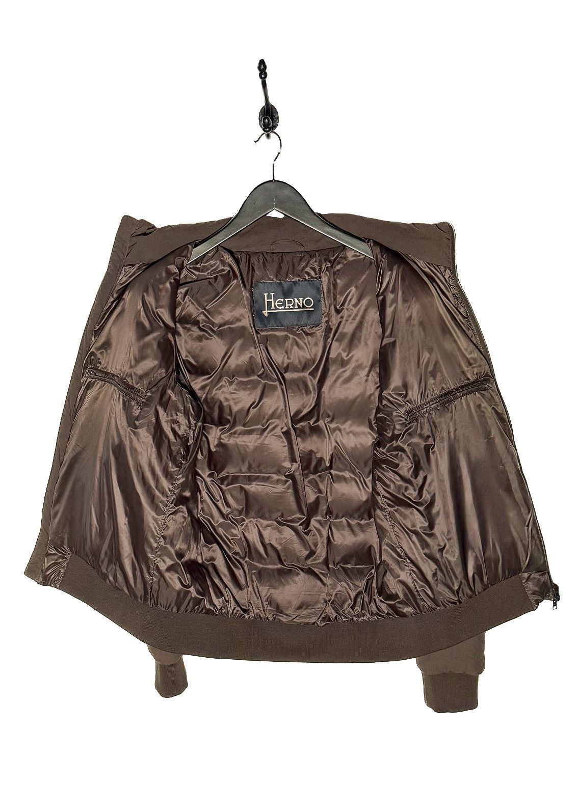 Herno Herno Brown Down Filled Puffer Bomber Jacket - 50 IT Size US M / EU 48-50 / 2 - 7 Thumbnail