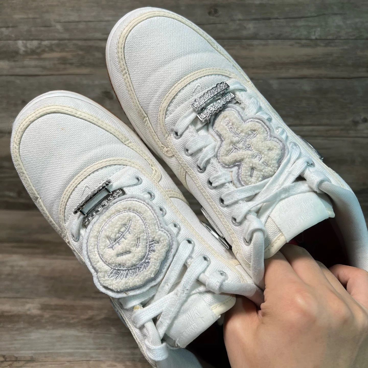 Nike Nike AF1 x Travis Scott Swap Swoosh Pale Ivory 44.5 Size US 11.5 / EU 44-45 - 5 Thumbnail