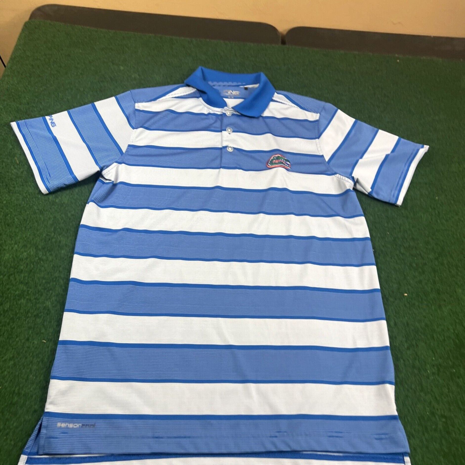 NCAA PING Sensorcool Florida Gators Short Sleeve Polo Blue Pullover Shirt Men's Med Size US M / EU 48-50 / 2 - 1 Thumbnail