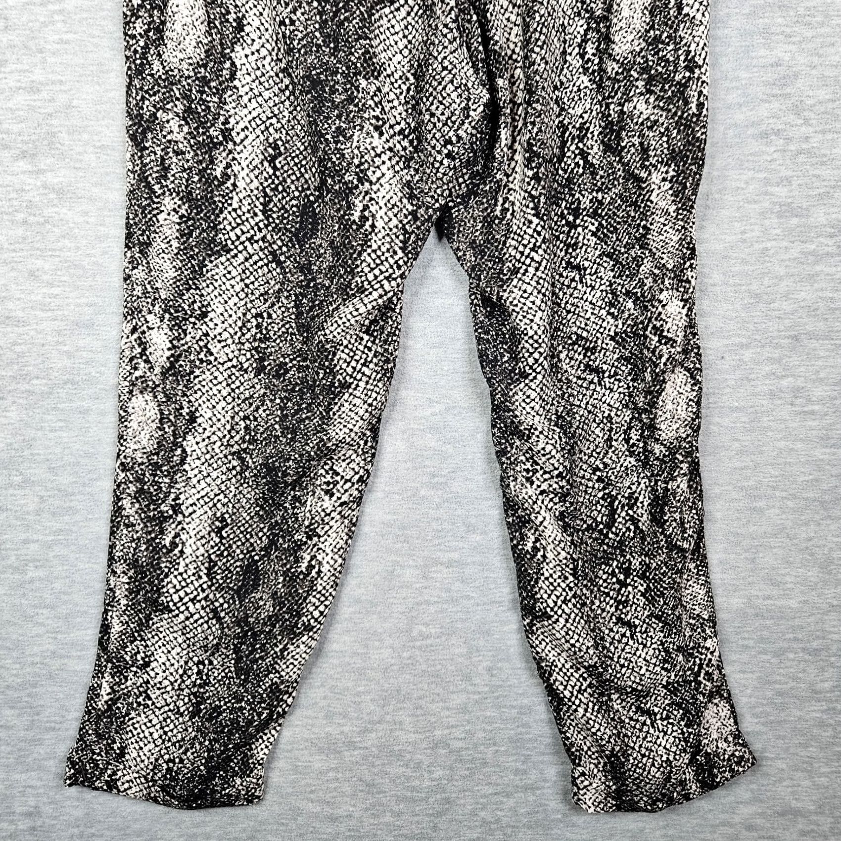 Vintage Veronica M Women’s Snake Printed Pockets Elastic Waist Pants Sz L Size 36" / US 14 / IT 50 - 4 Thumbnail