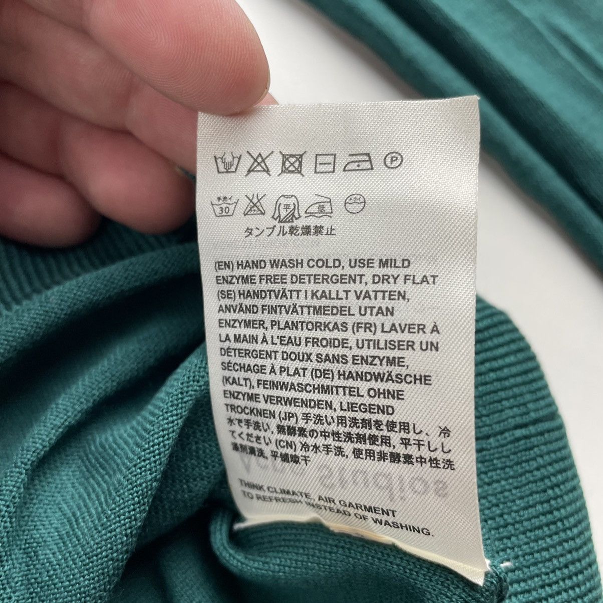 A.P.C. A.P.C. V Neck Merino Wool Pullover Sweater Green S Oversized Size US M / EU 48-50 / 2 - 4 Thumbnail
