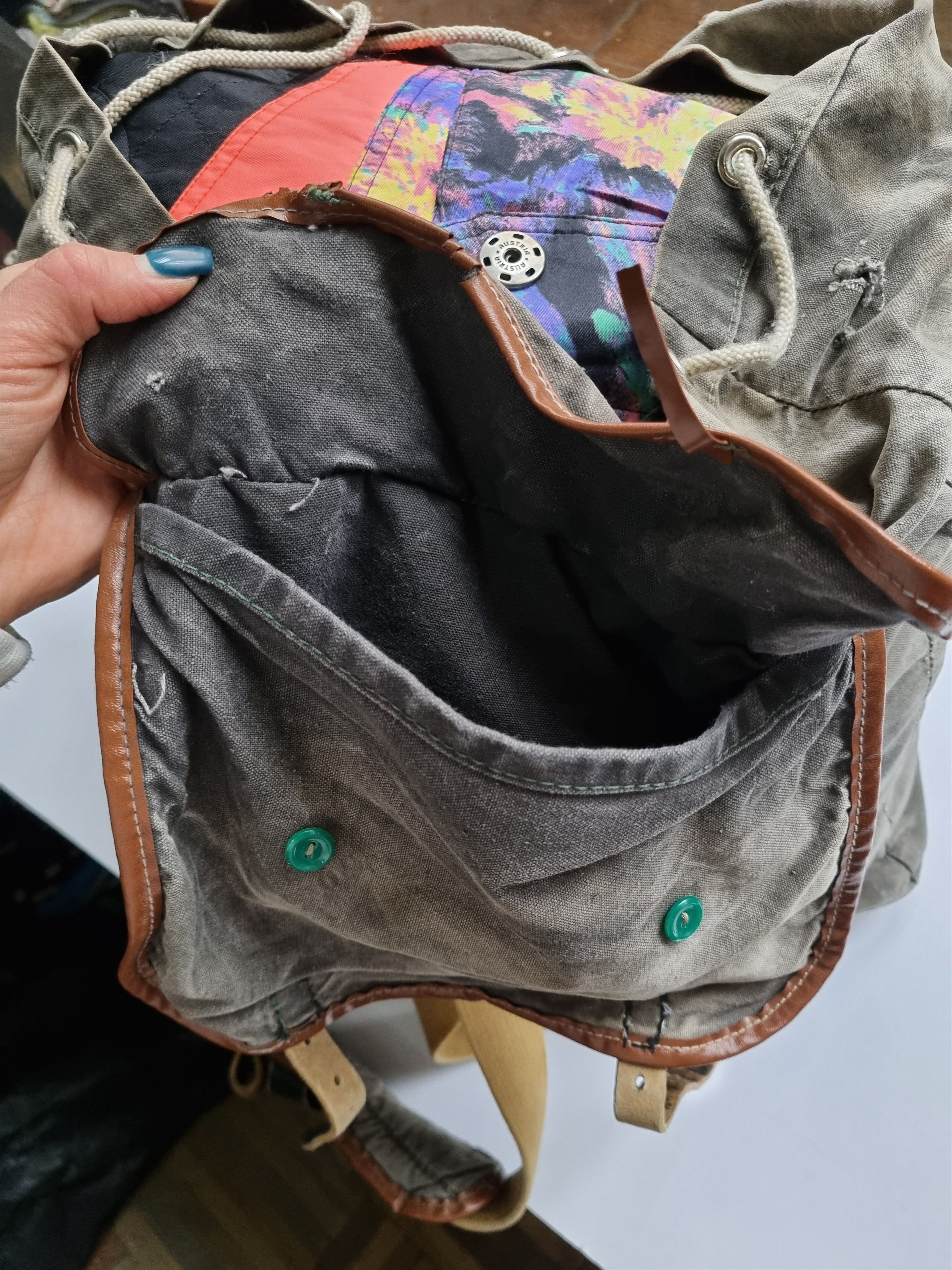 Japanese Brand 50s Vintage Sun Faded Thrashed Backpack Amazing Fade Size ONE SIZE - 15 Thumbnail