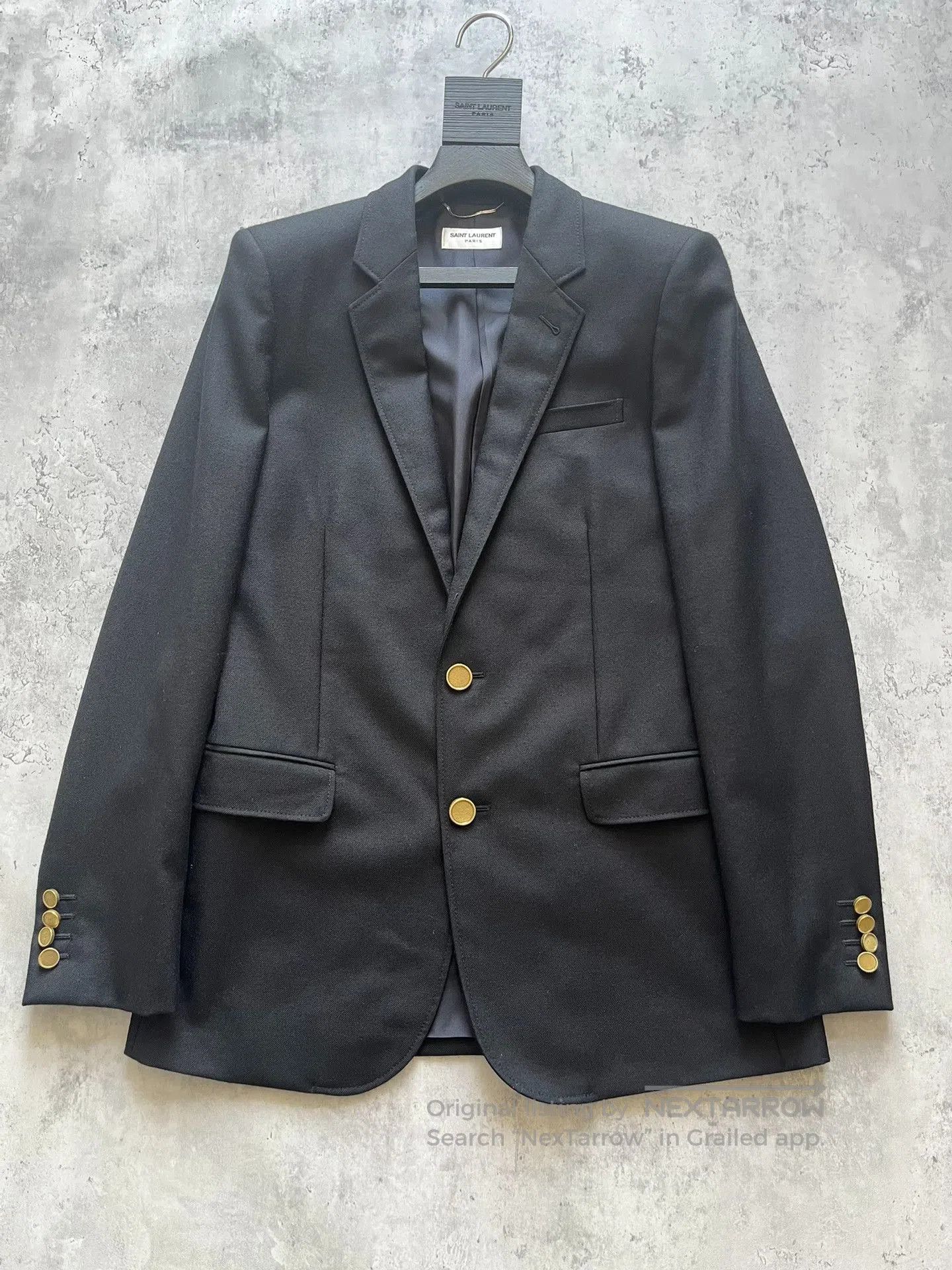 Saint Laurent Paris Saint Laurent Black Wool Slim Blazer. Size US M / EU 48-50 / 2 - 1 Thumbnail