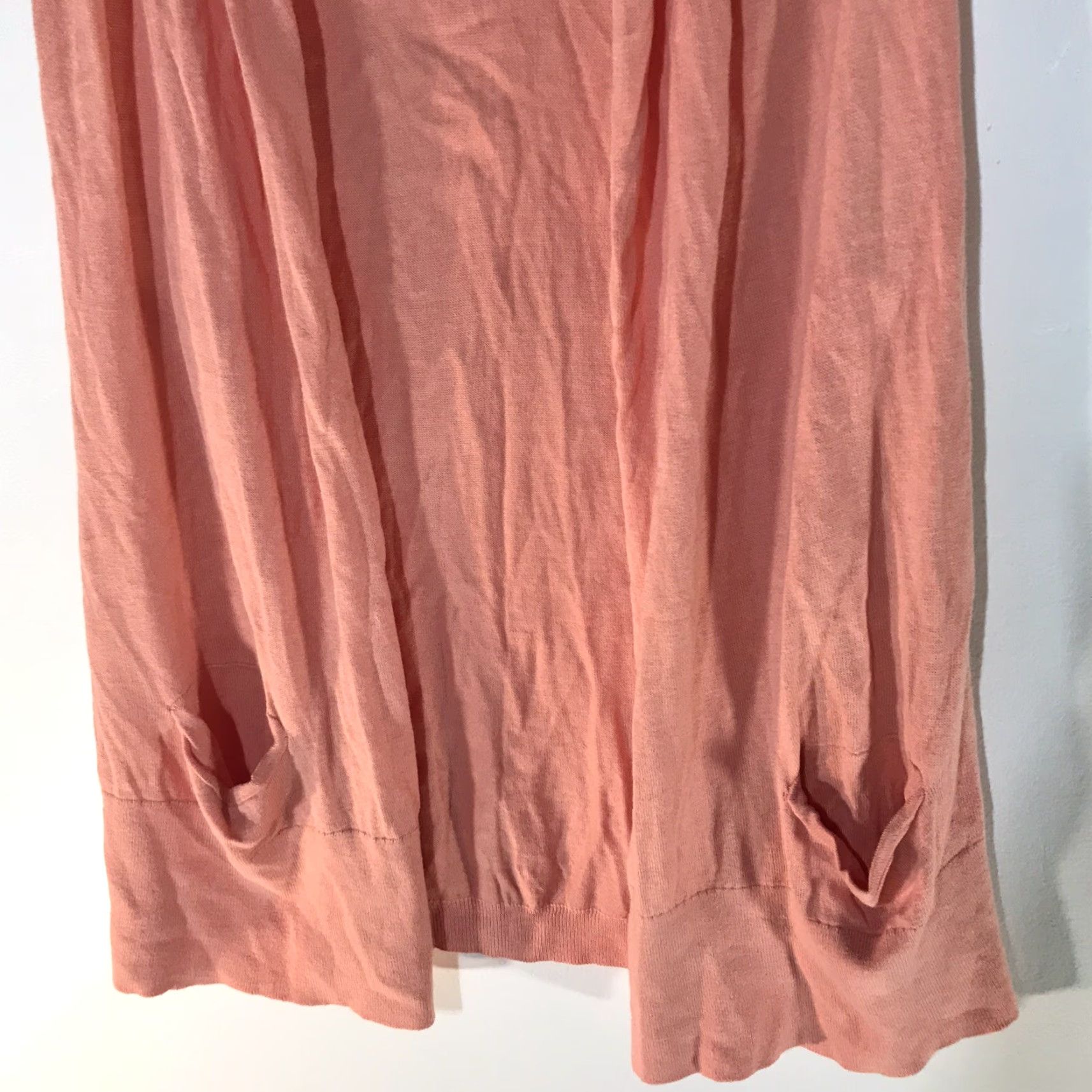 Banana Republic Banana Republic Women’s Knit Sweater Cardigan Sleeveless M Peach Casual Summer Spring Size M / US 6-8 / IT 42-44 - 3 Thumbnail
