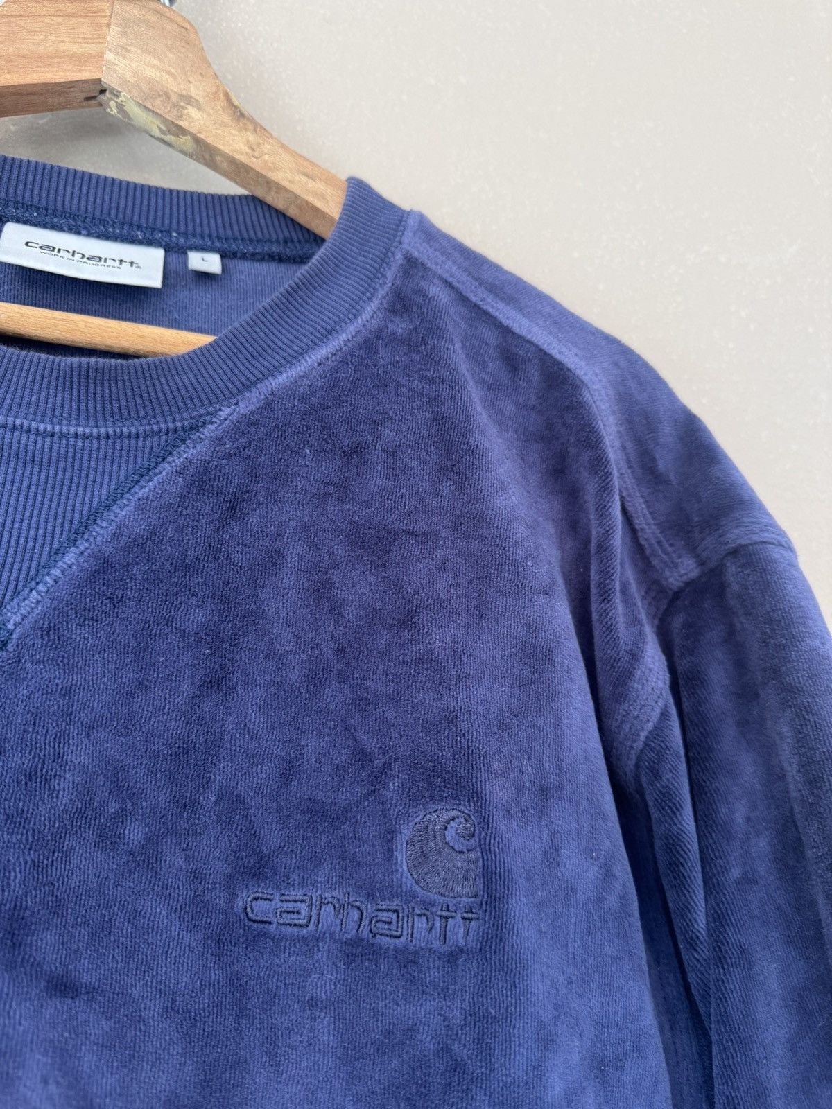 Carhartt Carhartt WIP United Script Sweat Velvet Velour Crewneck Size US L / EU 52-54 / 3 - 5 Thumbnail