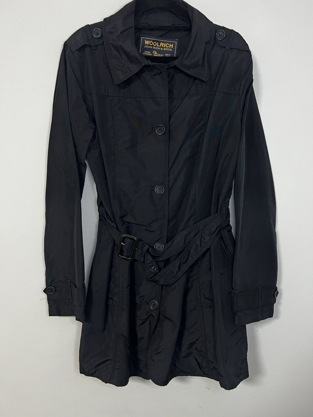 Woolrich Woolen Mills Black woolrich trench raincoat coat L Size L / US 10 / IT 46 - 1 Thumbnail