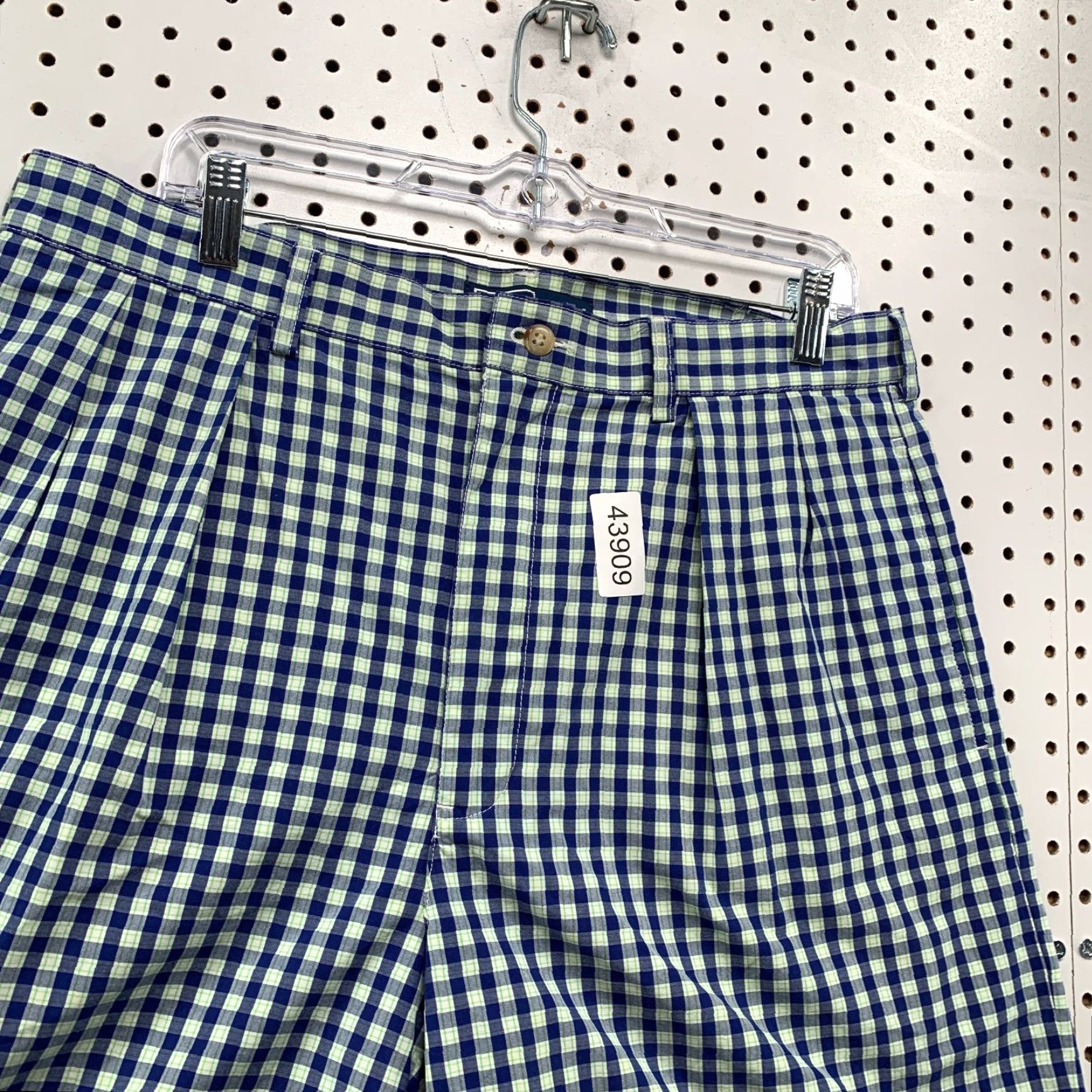 Polo Ralph Lauren VTG Polo Ralph Lauren Chino Shorts Mens 35X8 Blue Checkered Cotton 8" Inseam 90s Casual Summer Singapore Size US S / EU 44-46 / 1 - 3 Thumbnail
