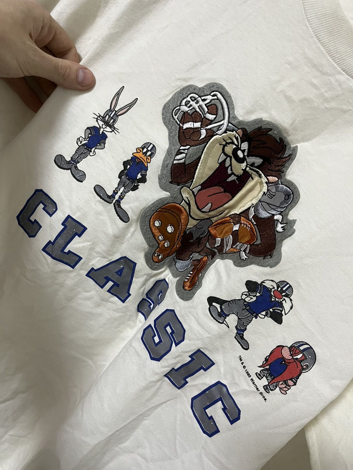 Cartoon Network Looney Tunes American Football 1993 Vintage T Shirt Size US L / EU 52-54 / 3 - 3 Thumbnail
