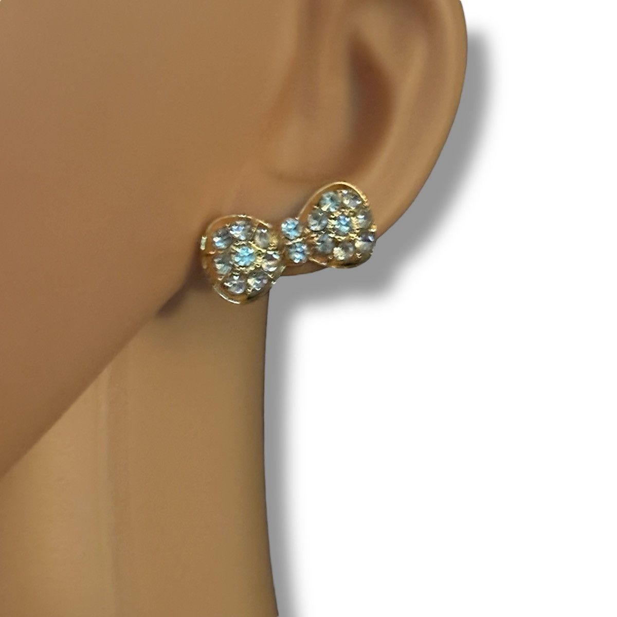 Other Gold tone pave bow tie bracelet, earrings and ring set Size ONE SIZE - 2 Thumbnail