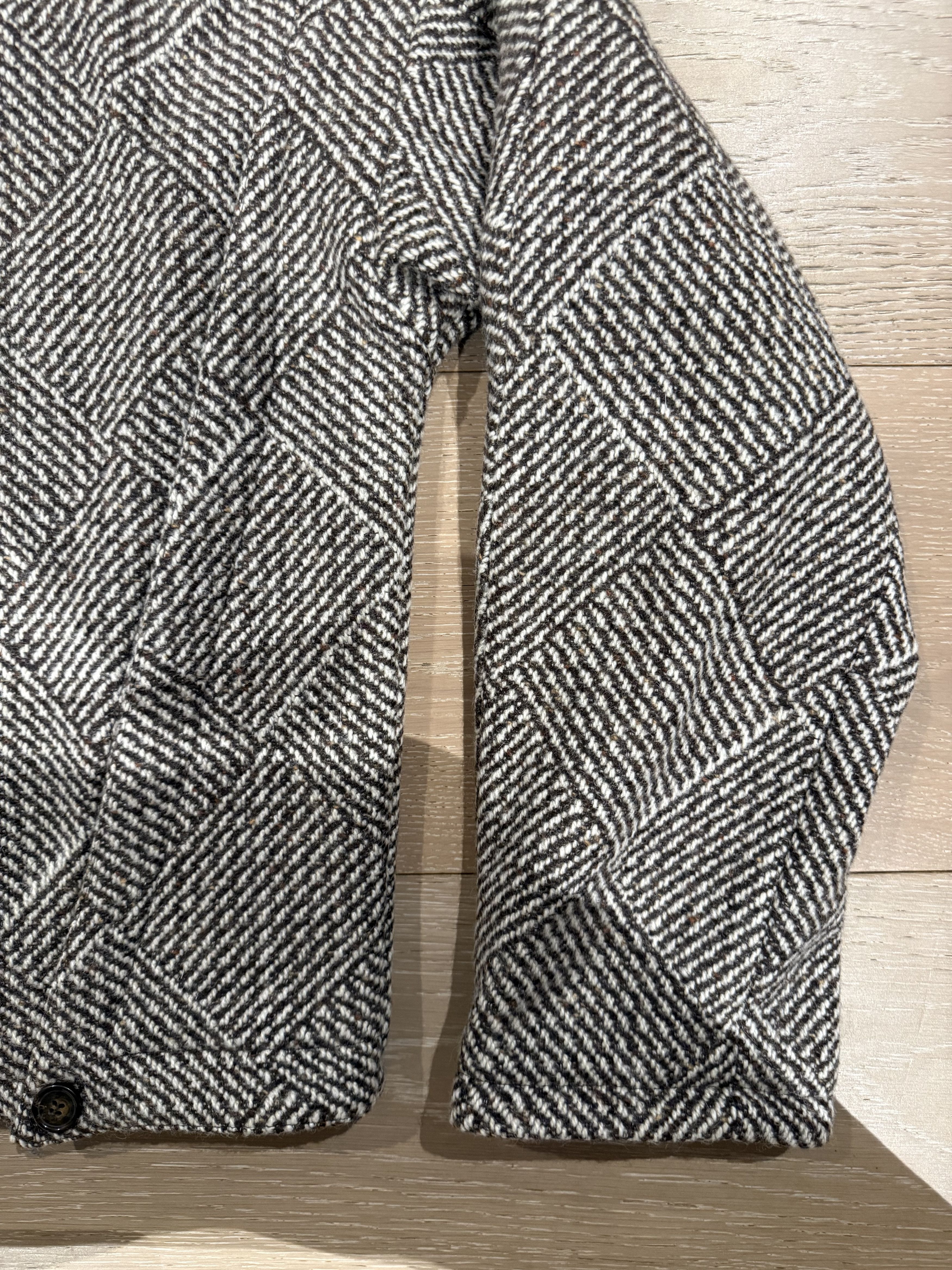 Ojardorf 💚 O. FILES Chess Wool Jacket in Mocha/Cream Small NEW Size US S / EU 44-46 / 1 - 20 Thumbnail