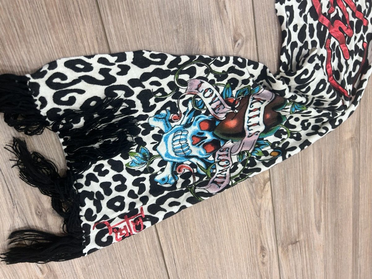 Ed Hardy Ed Hardy multi-coloured leopard print scarf #y2kfashion Size ONE SIZE - 4 Thumbnail