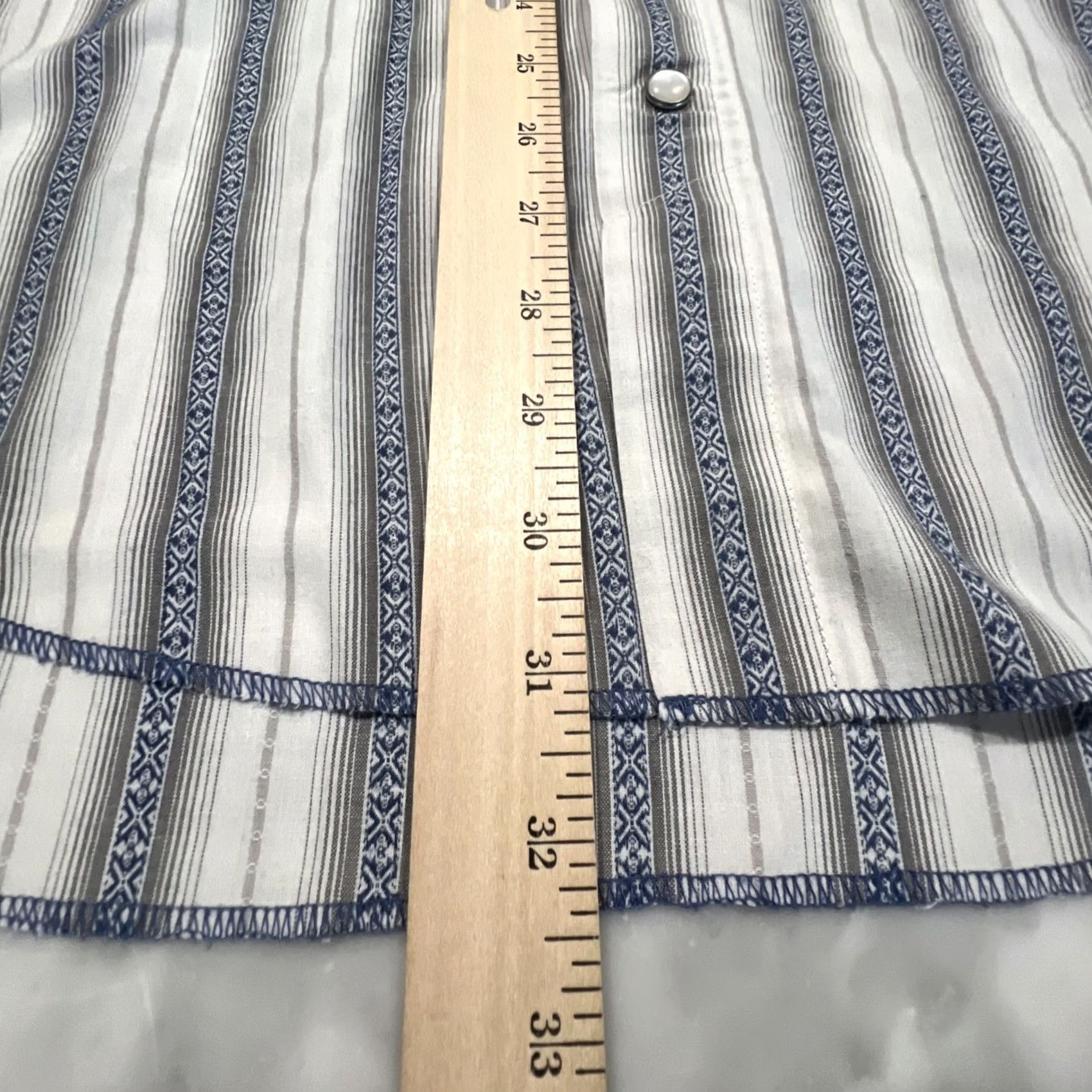 Anchor Blue VINTAGE Anchor Blue Pearl Snap Short Sleeve Shirt XL Aztec Southwestern Lightweight Men Size US XL / EU 56 / 4 - 6 Thumbnail