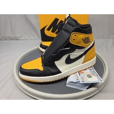 Jordan Brand Nike Air Jordan 1 High OG Taxi Yellow Toe Men’s Size 12 5550 Size US 12 / EU 45 - 12 Thumbnail