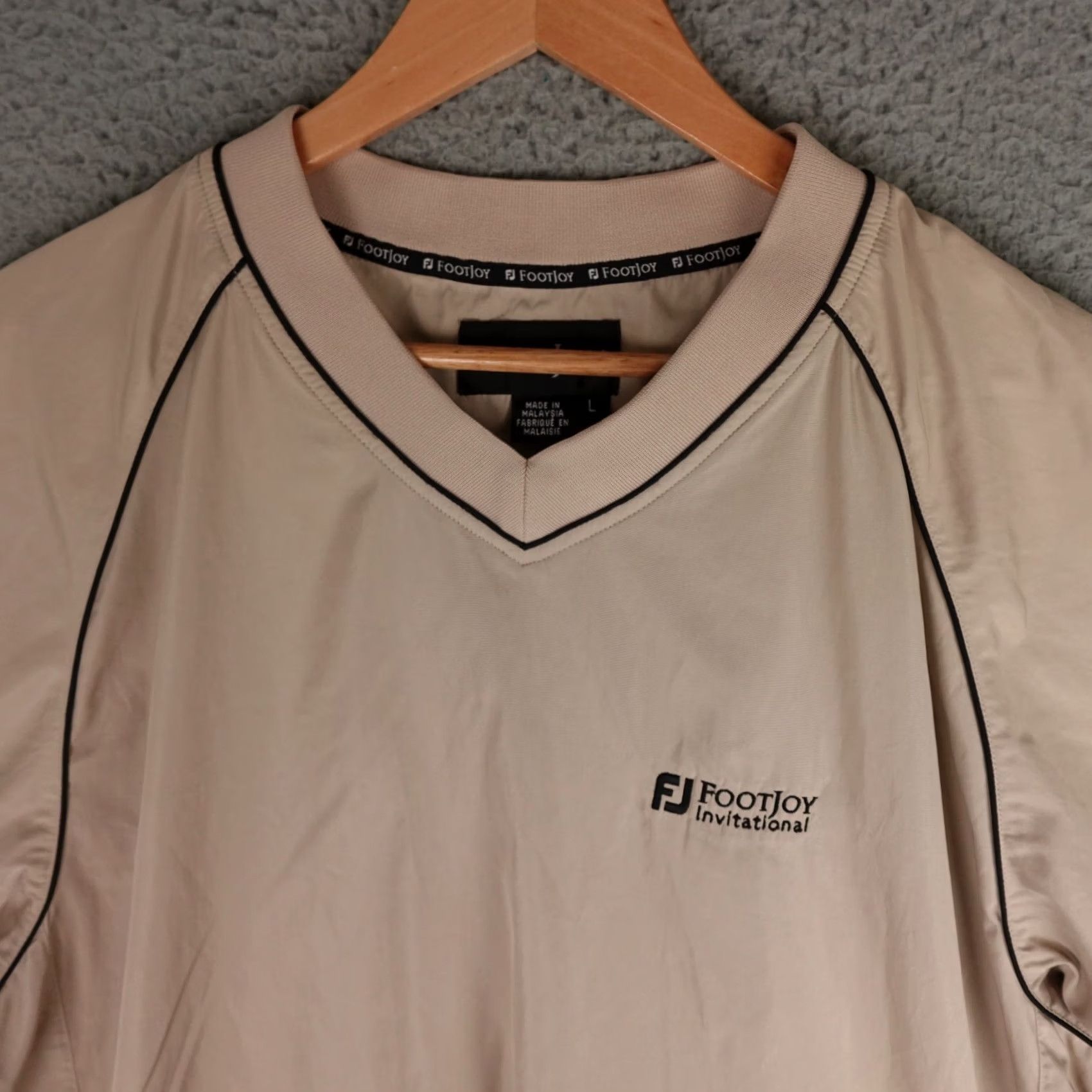 Footjoy Footjoy Windbreaker Pullover Golf Mens Large Brown Short Sleeve Lightweight Size US L / EU 52-54 / 3 - 5 Thumbnail