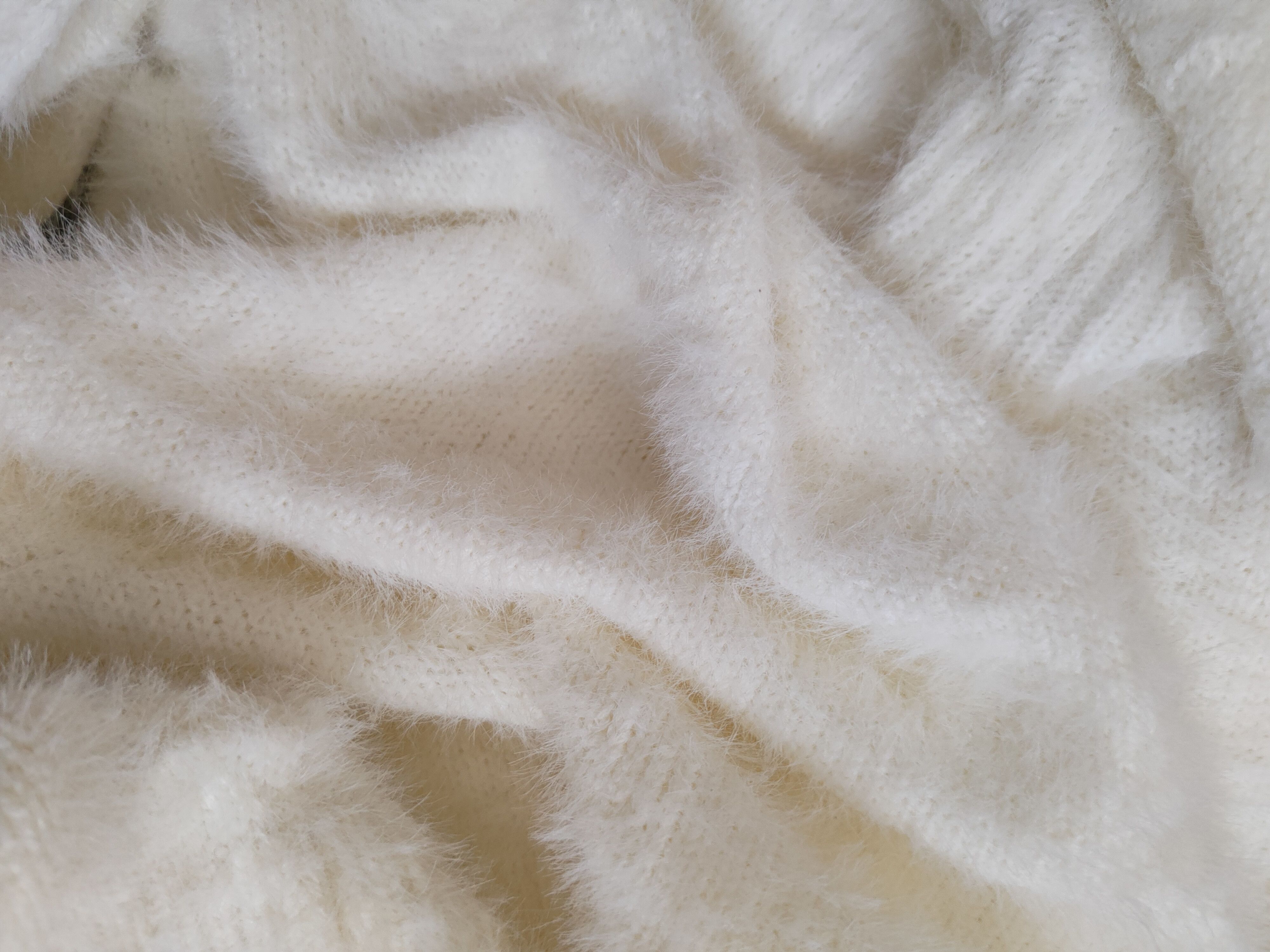 Homespun Knitwear Forever 21 Ivory Shag Shaggy Fur Mohair Knitwear #S2032 Size M / US 6-8 / IT 42-44 - 10 Thumbnail