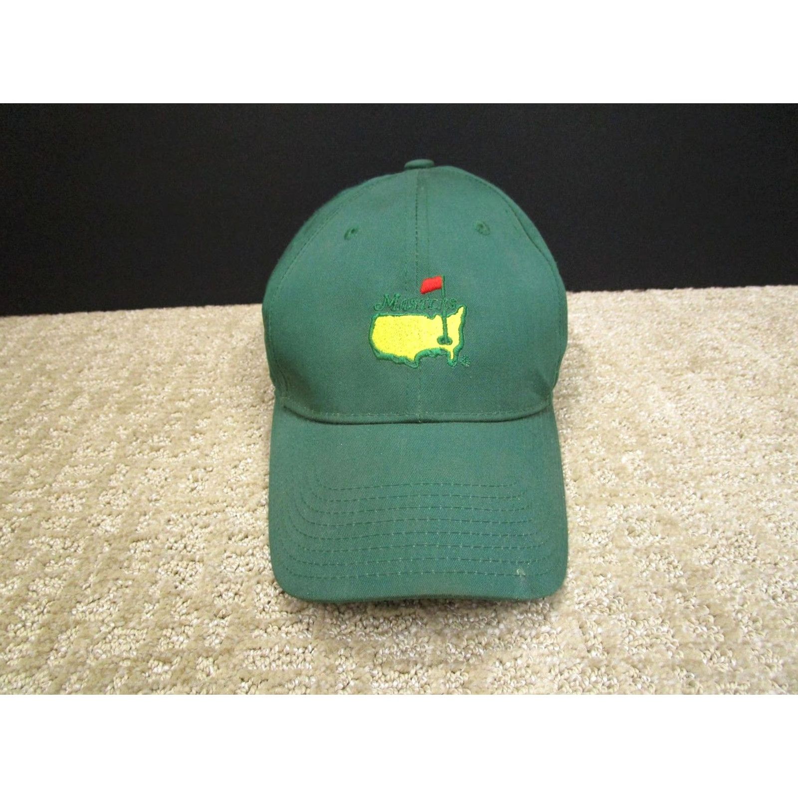 American Needle Nike Masters Hat Cap Leather Strap Back Green Yellow Golf Augusta National Mens Adult One Size Green Classic Sports USA Baseball Cap Size ONE SIZE - 2 Thumbnail