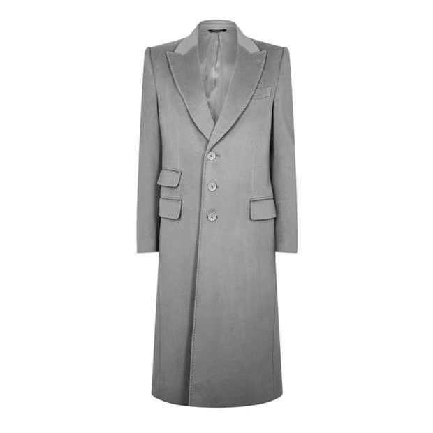 image of Dolce Gabbana O1G2R1Mq0324 Overcoats In Grey, Men's (Size Small)