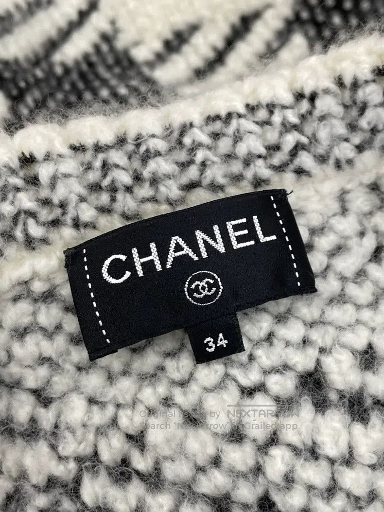 Chanel Chanel Black and white plaid cashmere knitted cardigan jac Size XXS / US 00 / IT 34 - 5 Thumbnail