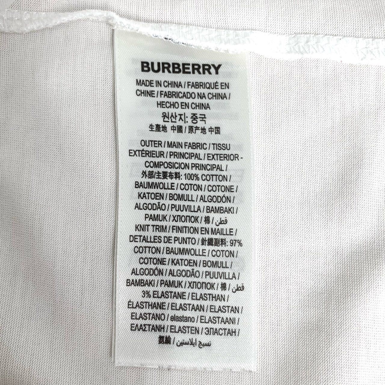 Burberry Burberry White Logo Embroidered Cotton T-Shirt (Size XS Size US XS / EU 42 / 0 - 4 Thumbnail