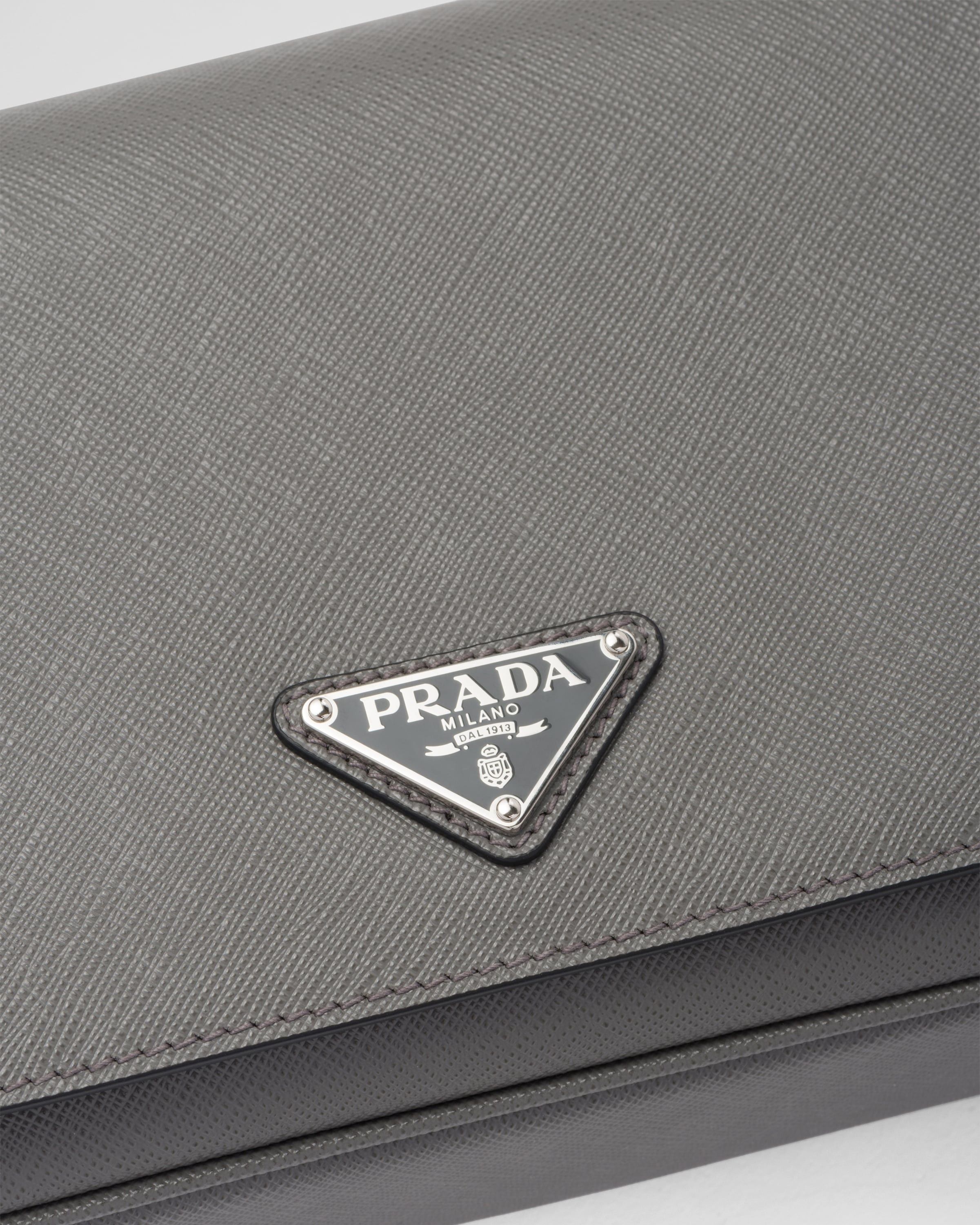 Prada o1bcso1str1025 Size: OS / Saffiano Shoulder Bag in Grey Size ONE SIZE - 6 Thumbnail