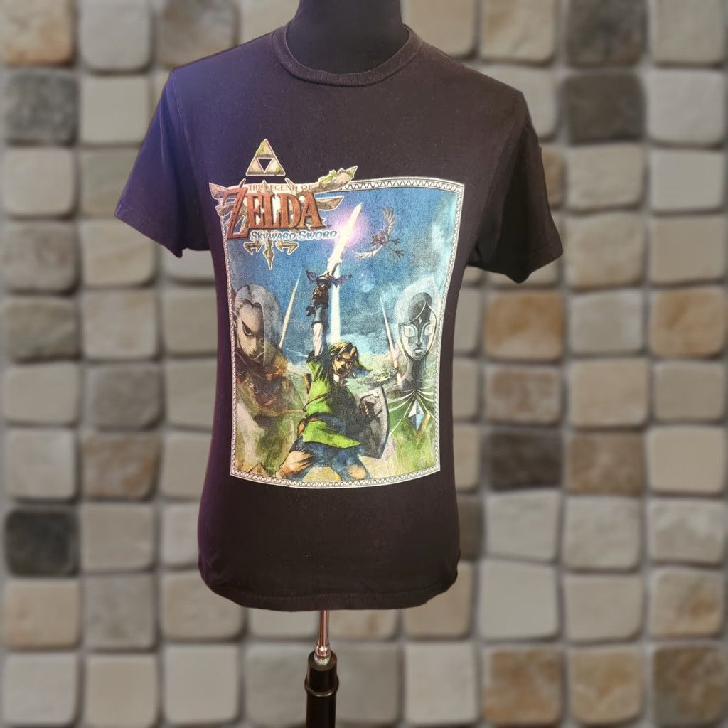 Nintendo Nintendo Skyward Sword The Legend Of Zelda Black Short Sleeve T Shirt M Mens Regular Cotton Retro Graphic Print Crew Neck Size Medium Size US M / EU 48-50 / 2 - 1 Thumbnail