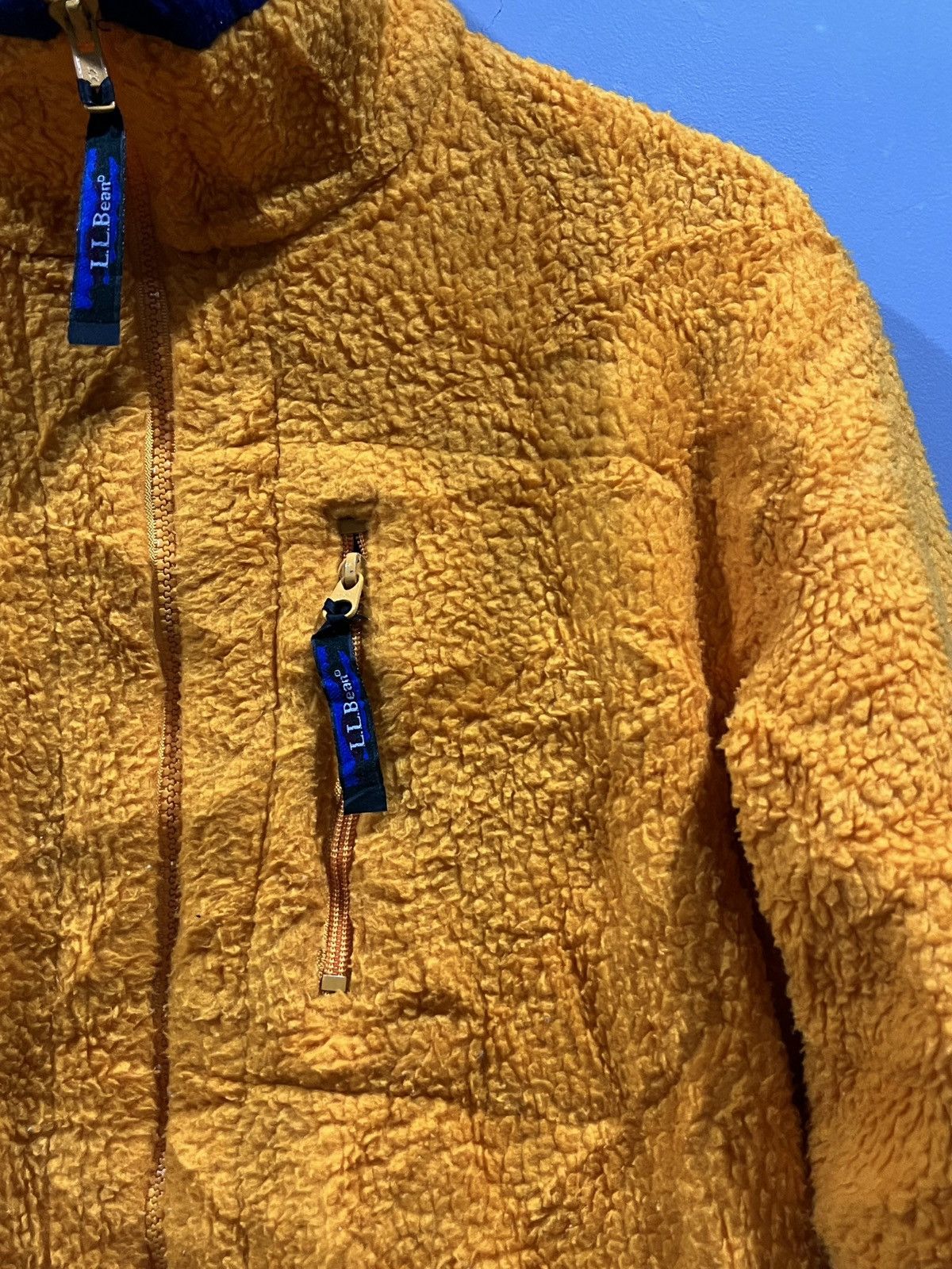 L.L. Bean Vintage 90s LL BEAN Deep Pile Fleece Zipper Jacket Size US M / EU 48-50 / 2 - 2 Thumbnail