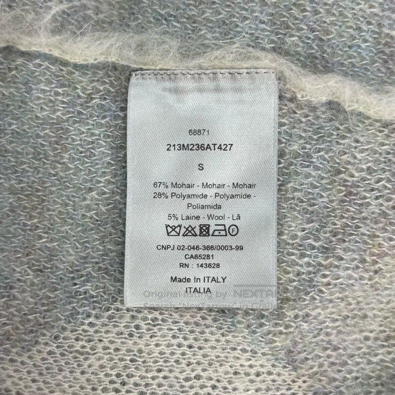 Dior Dior Beige-gray diamond pattern horse wool cardigan coat Size US S / EU 44-46 / 1 - 6 Thumbnail