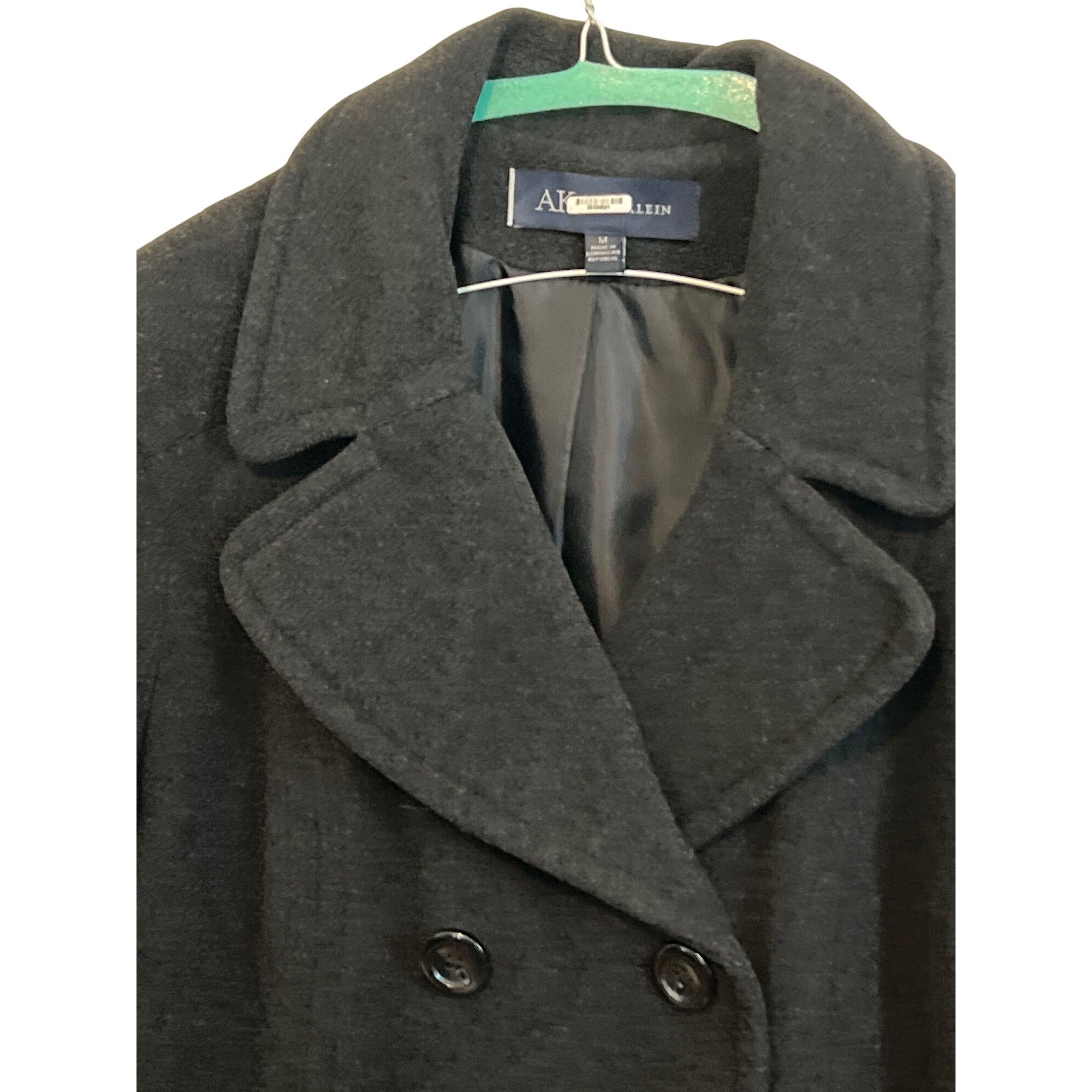 Anne Klein AK Anne Klein Black Wool Blend Wool Coat Double Breasted But Size M / US 6-8 / IT 42-44 - 3 Thumbnail