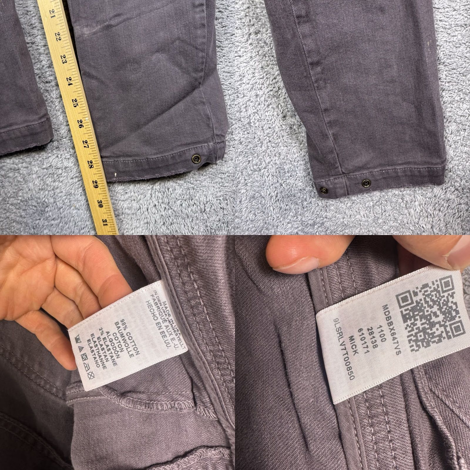 True Religion True Religion Jeans Mens Slim 5-Pocket Denim Gray 36x29 Mick Distressed Short Drawstring Waist Cuffs Jeans Mens Size US 36 / EU 52 - 9 Thumbnail