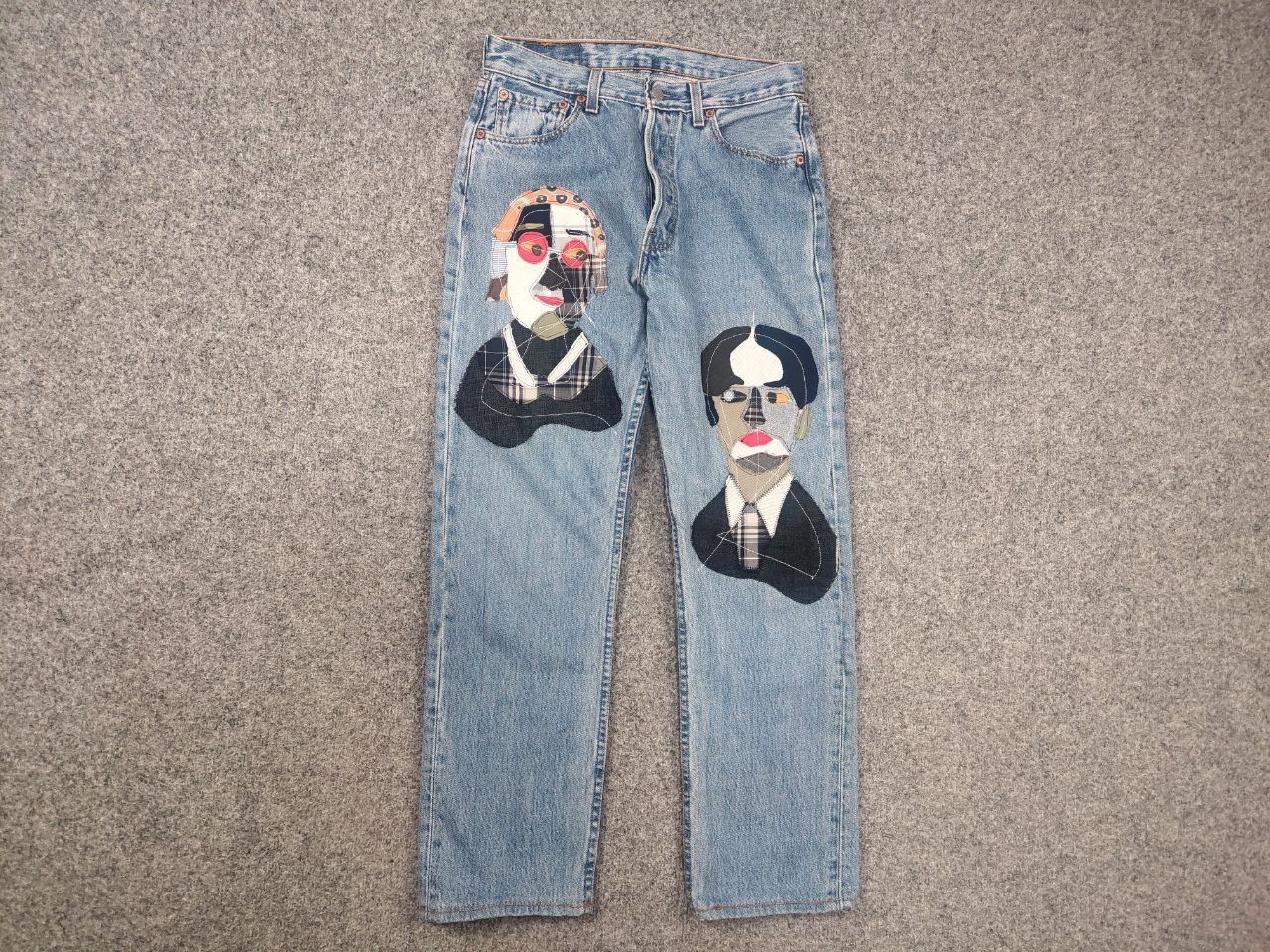 Levi's Vintage 90's Levi’s 501 Sashiko Kapital Jeans junya Style Size 29" - 2 Thumbnail