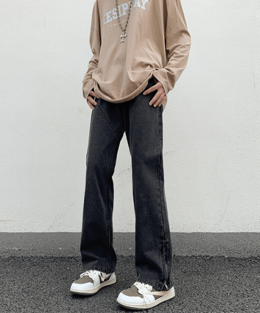 Japanese Brand × Jean Vintage American style zipper loose wide-leg bootcut jeans Size US 32 / EU 48 - 3 Thumbnail