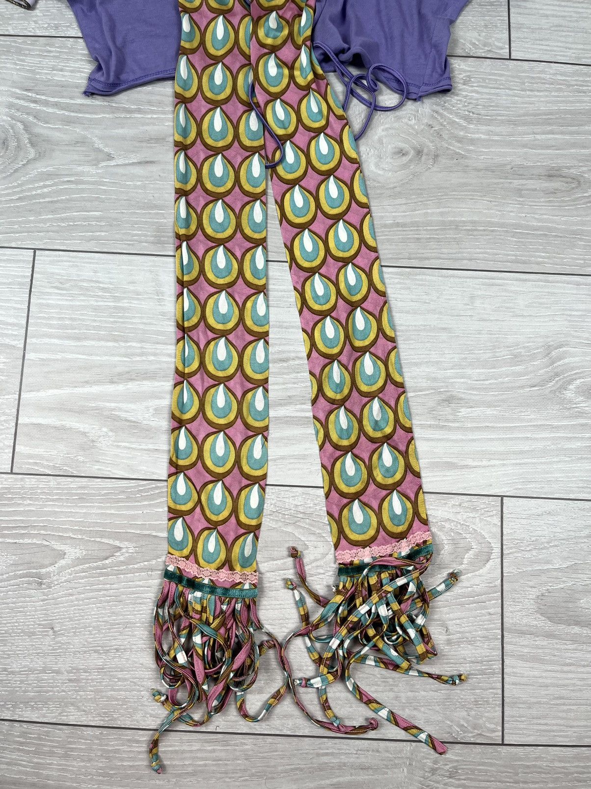 Custo Barcelona Custo Barcelona Y2K Multicolor Crop Top Blouse Size M / US 6-8 / IT 42-44 - 6 Thumbnail