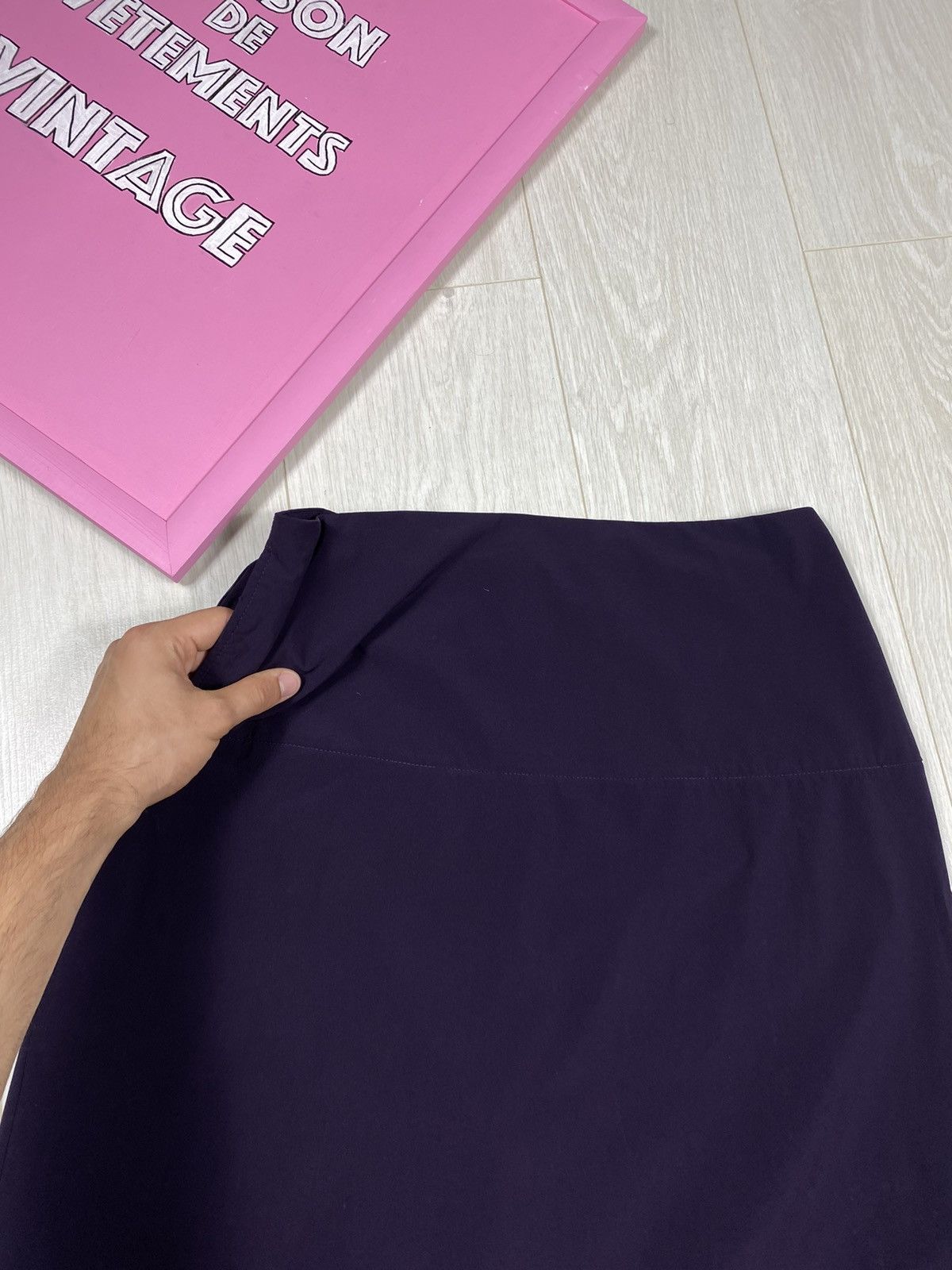 Designer Hovman Side Ruche Skirt Pencil Size 30" / US 8 / IT 44 - 13 Thumbnail