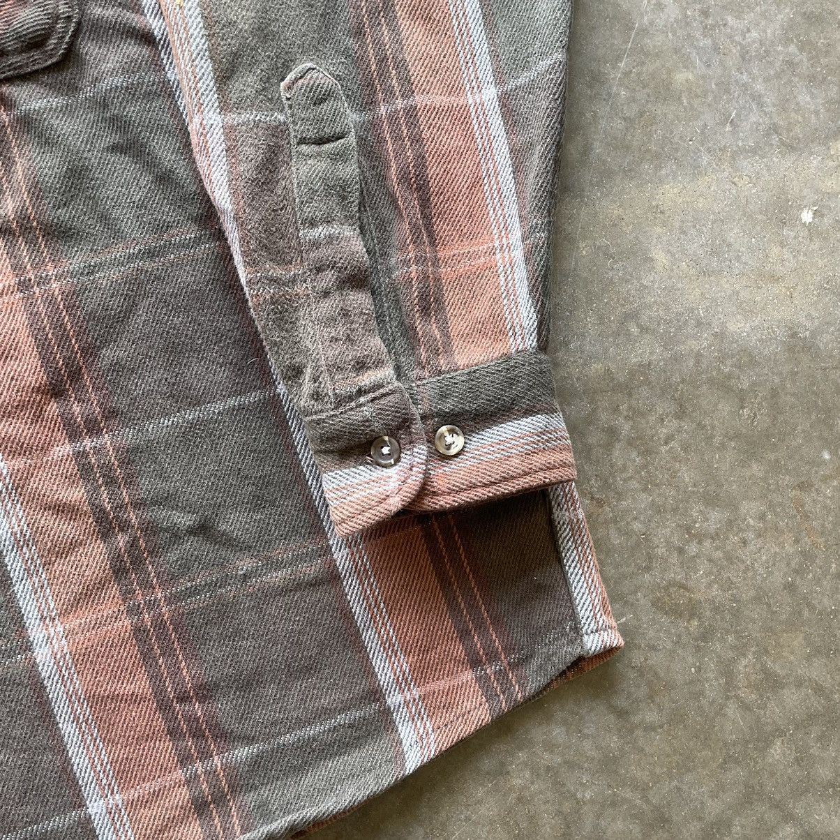 Fieldmaster × Vintage Vintage 90s Brown Green Plaid Flannel Button Up Grunge Size US L / EU 52-54 / 3 - 3 Thumbnail