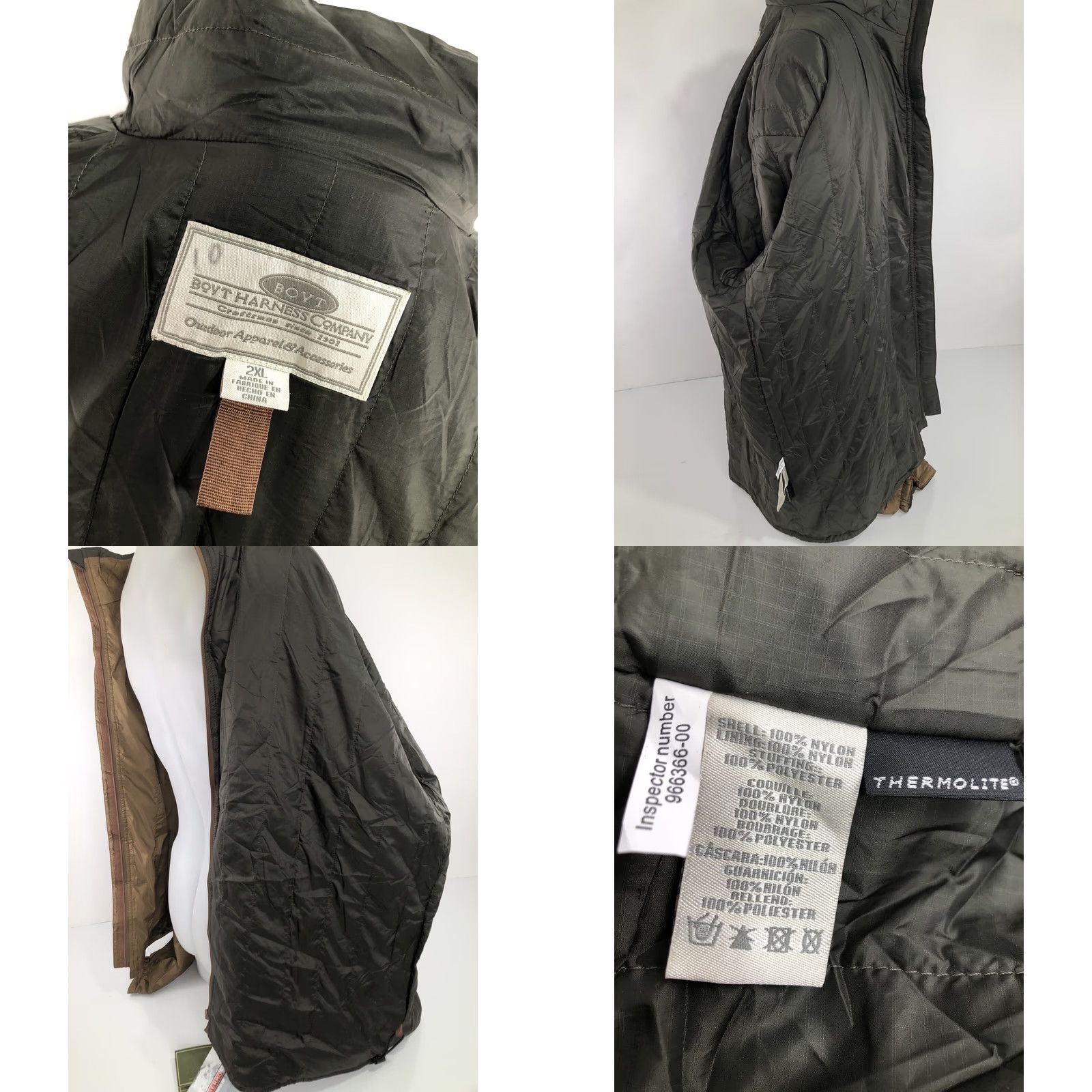 Vintage Boyt Harness Jacket - 2XL Mens Thermal Insulated Packable Nylon Shiny Brown Size US XXL / EU 58 / 5 - 8 Thumbnail
