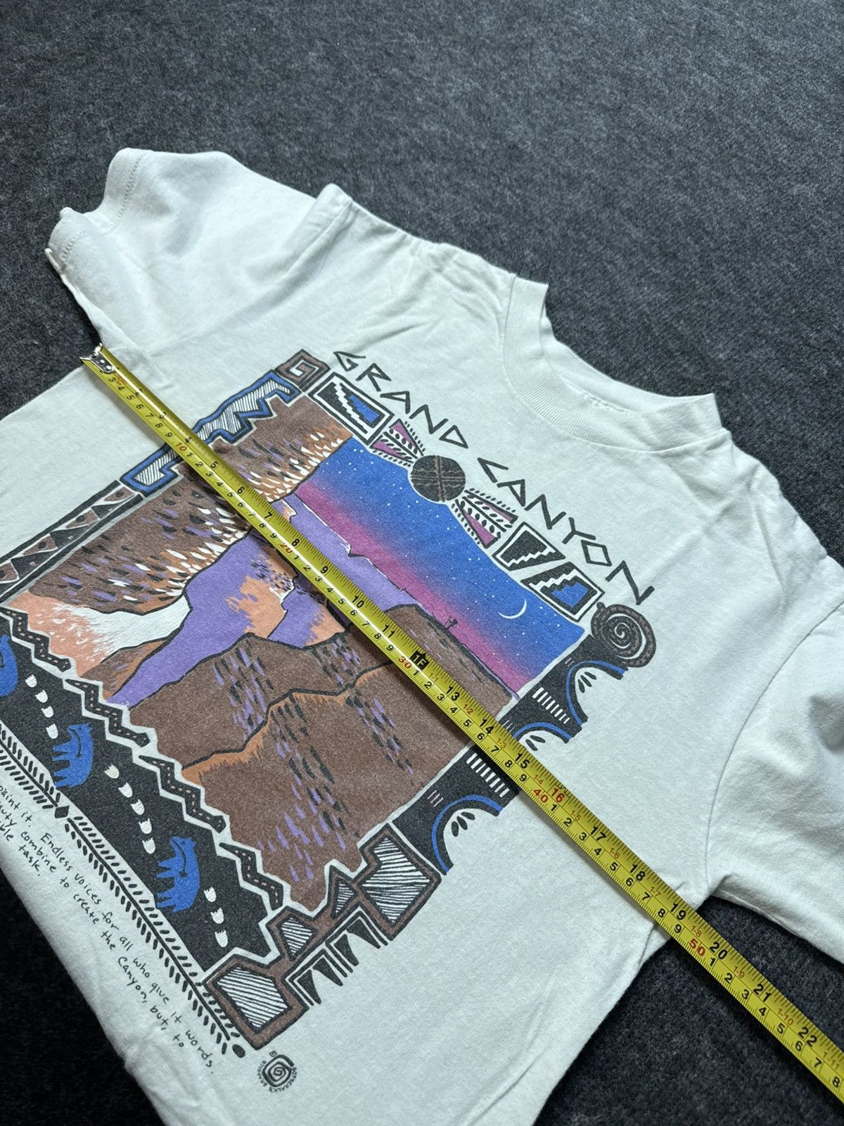 Vintage Vintage 90s Retro Grand Canyon Graphic Art Tee Oneita USA S Size US S / EU 44-46 / 1 - 18 Thumbnail