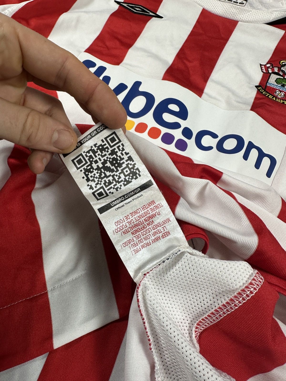 Umbro Umbro Southampton Soccer Jersey Streetwear Very Rare XL Size US XL / EU 56 / 4 - 5 Thumbnail