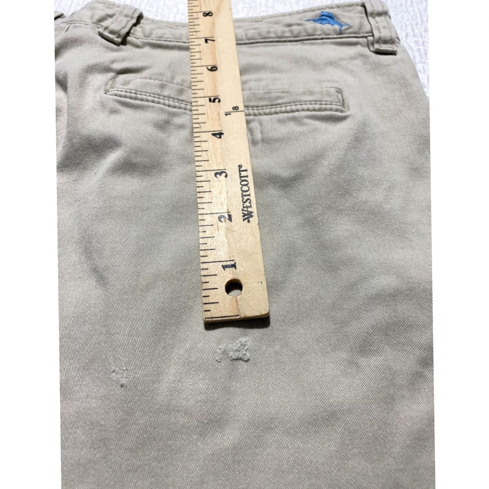 Tommy Bahama VINTAGE Tommy Bahama Mens Chino Shorts Khaki Beige 33 Pineapple Trim Spin? Size US 33 - 2 Thumbnail