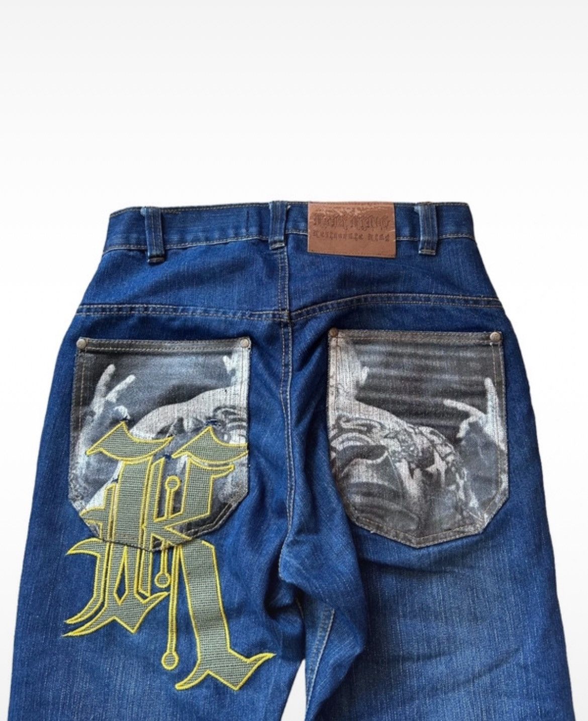 Jnco Karl Kani Vintage Vintage y2k Karl Kani styl embroidered baggy denim rap pants Grailed