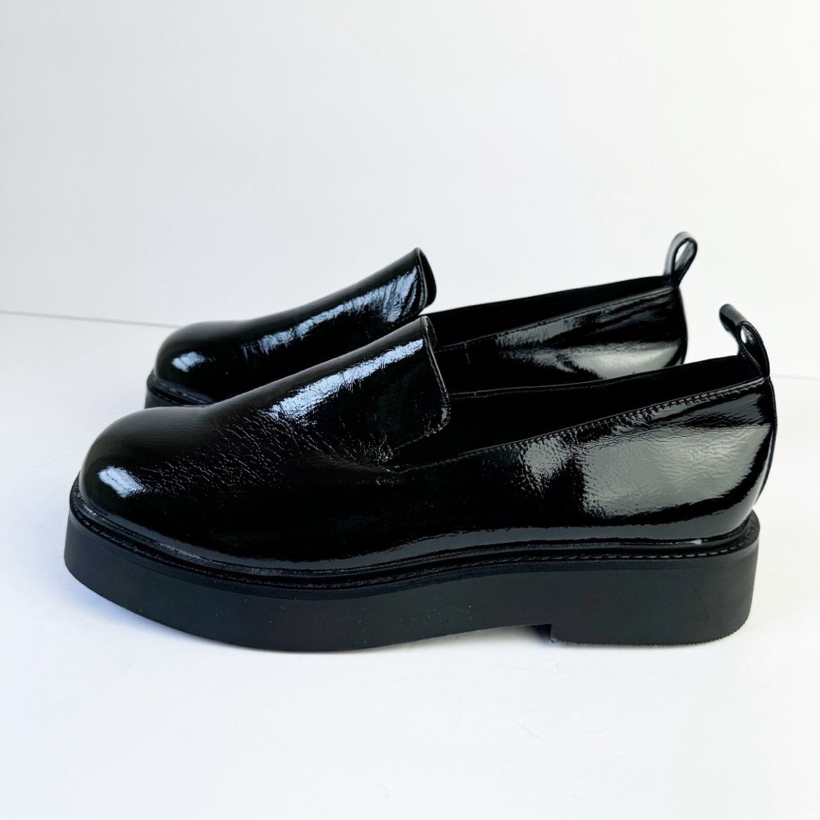 Asos ASOS Design Mutton Black Patent Slipper Flat Shoe Women’s 9 Size US 9 / IT 39 - 4 Thumbnail