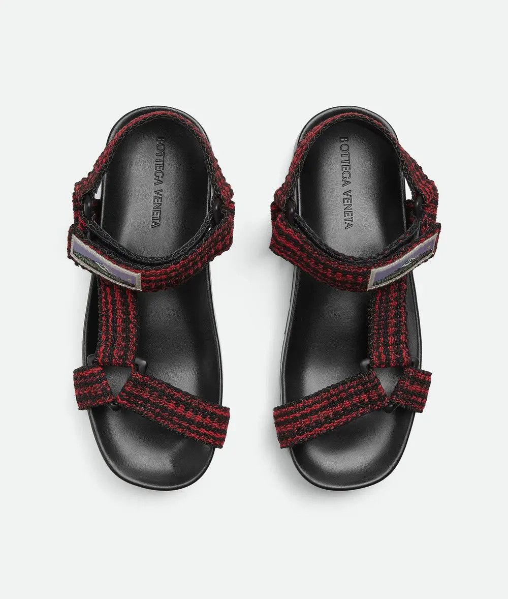 Bottega Veneta o1bcso1str0126 Trip Sandals in Black/Carmine Size US 13 / EU 46 - 5 Thumbnail
