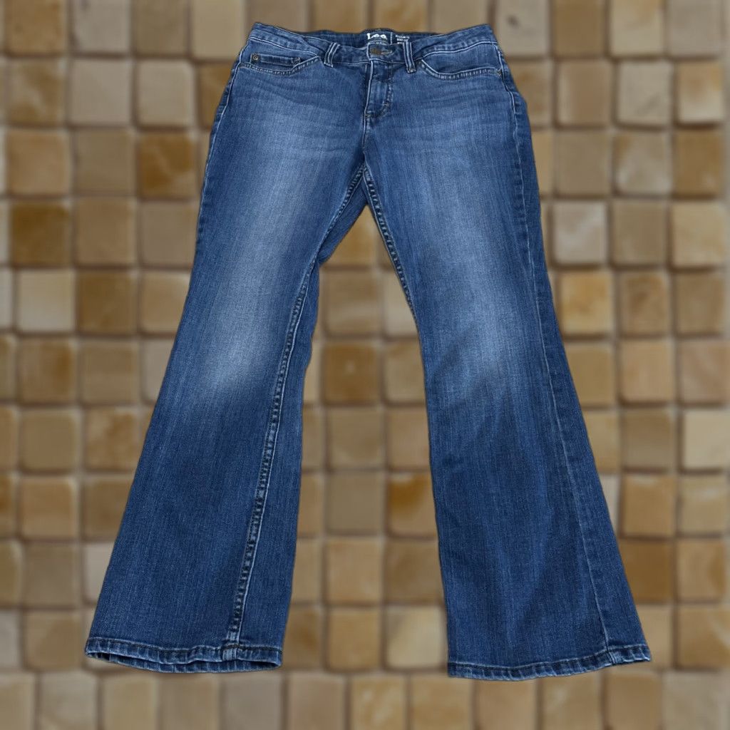 Lee VINTAGE Lee Women's Jeans Bootcut Mid Rise 8P Blue Denim Cotton Blend 80s, 90s, Casual Fits Size 30" / US 8 / IT 44 - 1 Thumbnail