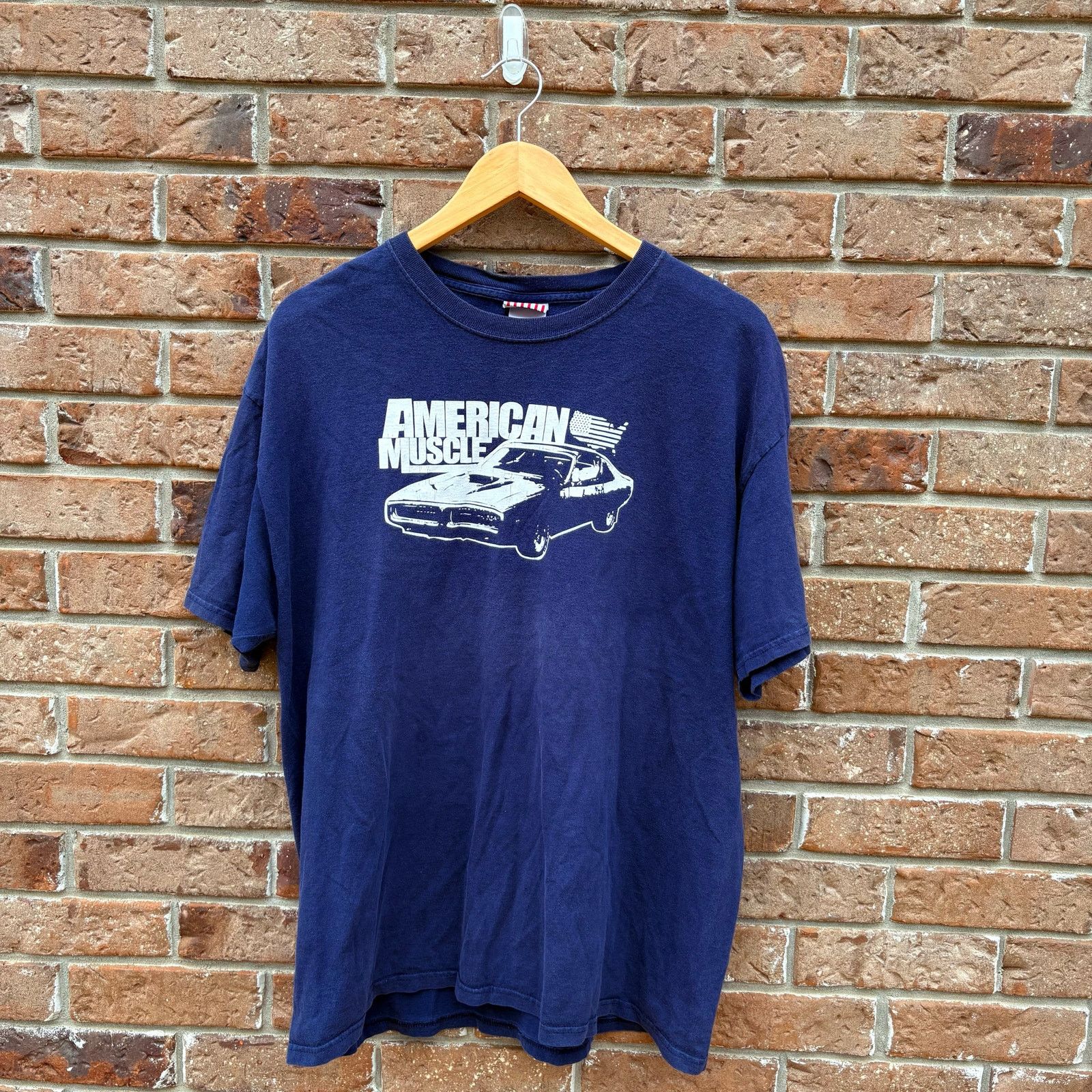 Vintage Vintage Y2K Navy Blue American Muscle Car T-Shirt XL Size US XL / EU 56 / 4 - 1 Thumbnail