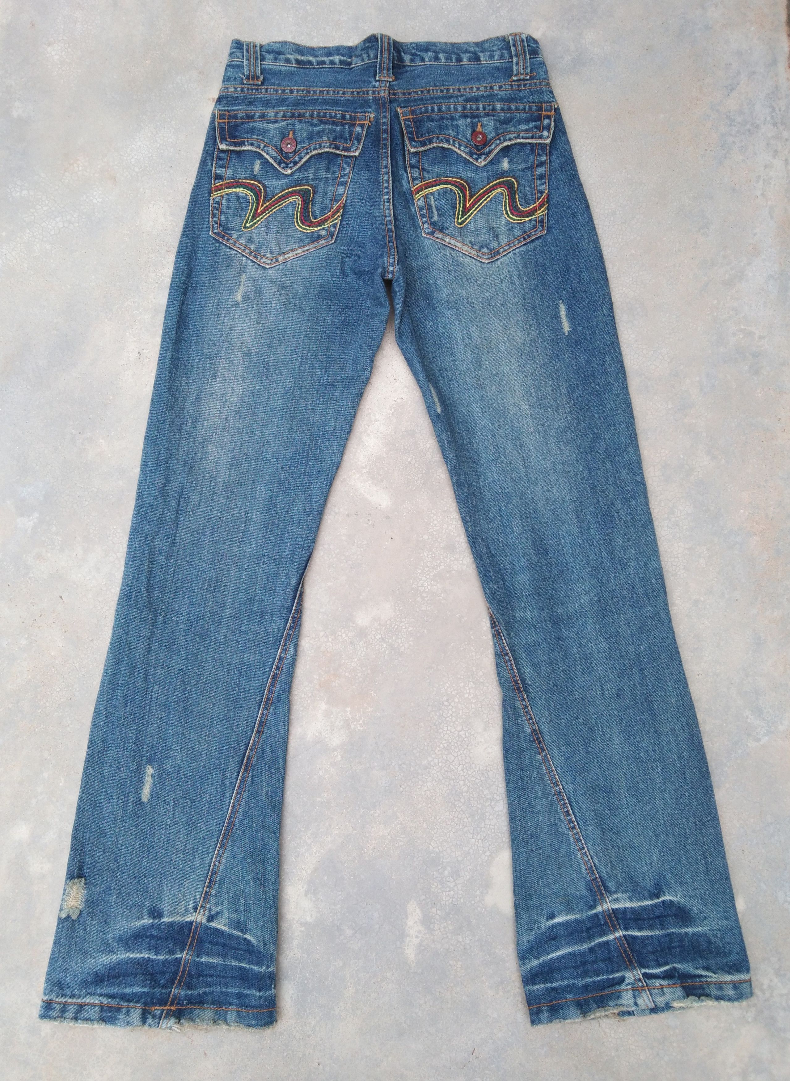 Japanese Brand Vintage Nylaus Jeans Boot Cut 31x34 Size US 31 - 1 Thumbnail