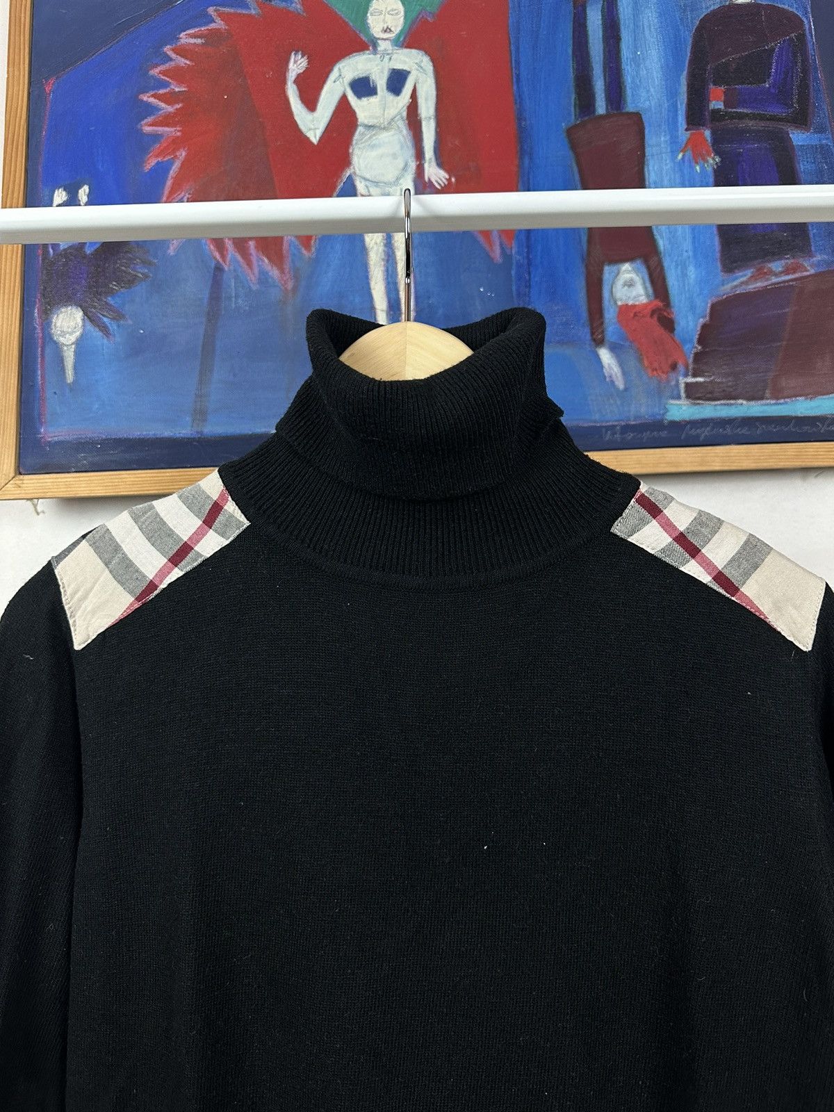 Burberry × Vintage Black Burberry turtleneck Size US S / EU 44-46 / 1 - 2 Thumbnail