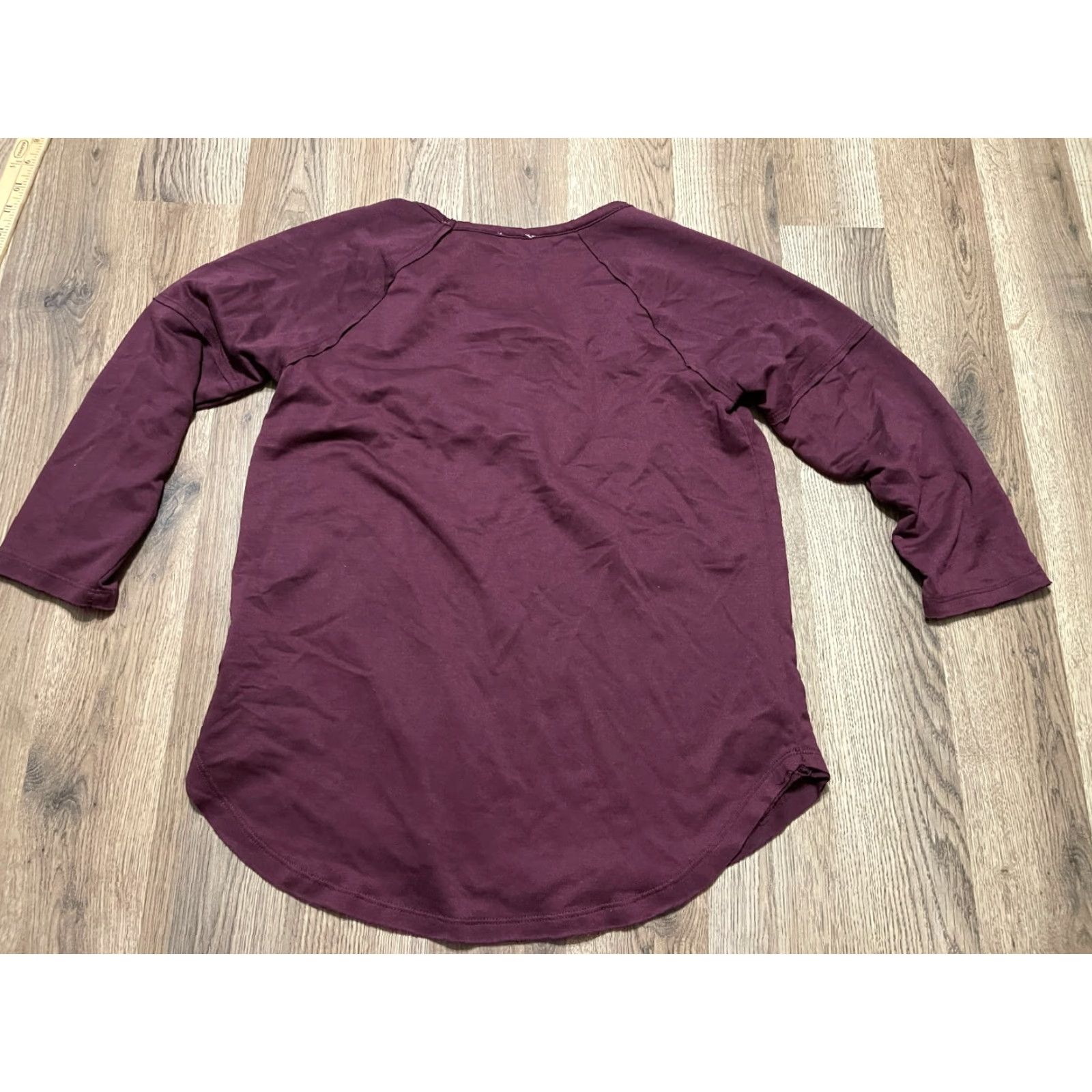Vintage Como Shirt, Women's S Red Long Sleeve Round Neck, Striped, Basic, Modern, Casual, Regular, Fall Spring Summer, Women, T-Shirt Size S / US 4 / IT 40 - 2 Thumbnail