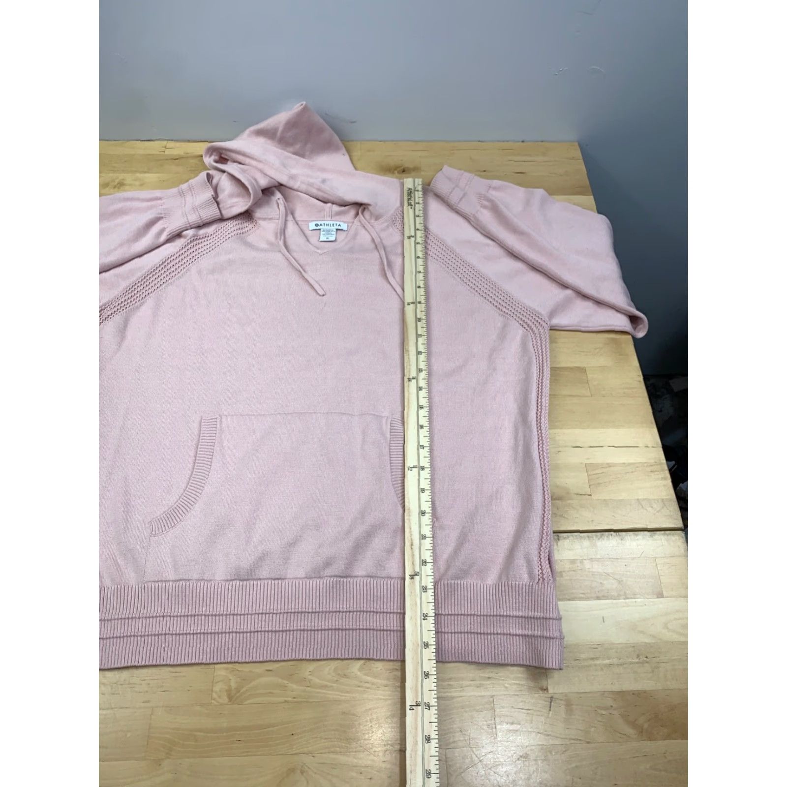 Athleta Athleta Hoodie Womens XL Light Pink Pullover Drawstring 10527 Size XL / US 12-14 / IT 48-50 - 5 Thumbnail